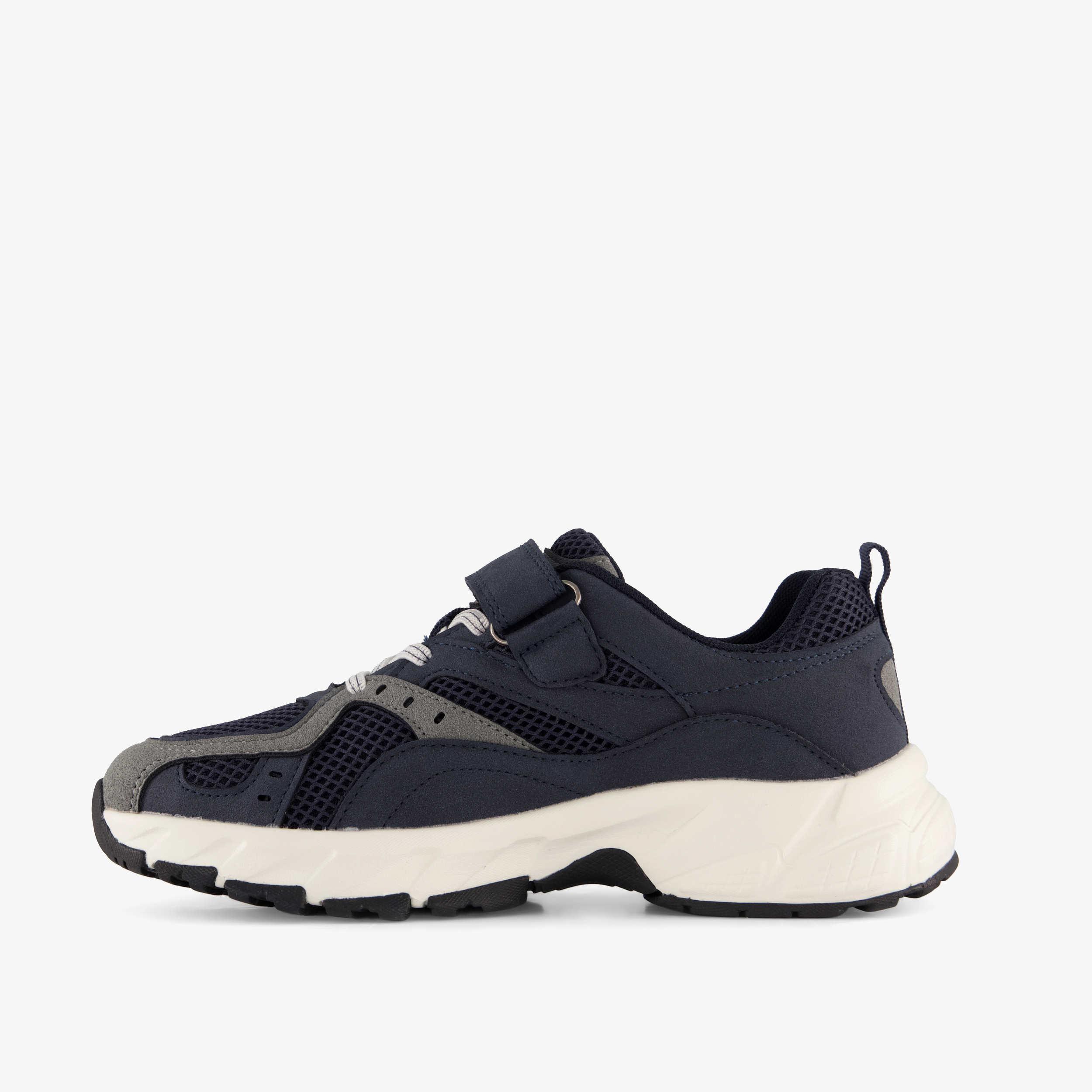 Blue Box jongens dad sneakers donkerblauw grijs