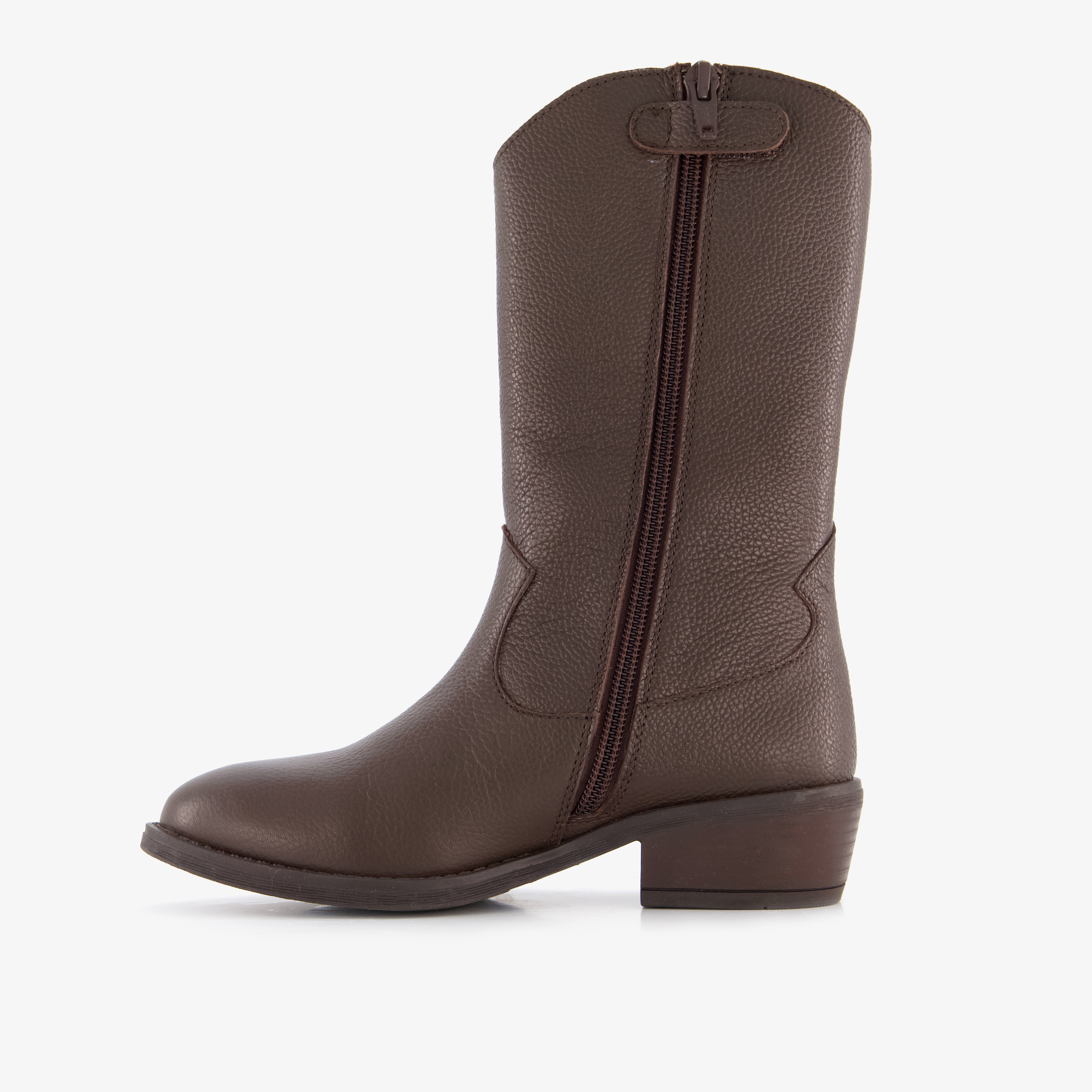 Groot leren meisjes cowboylaarzen met rozen bruin
