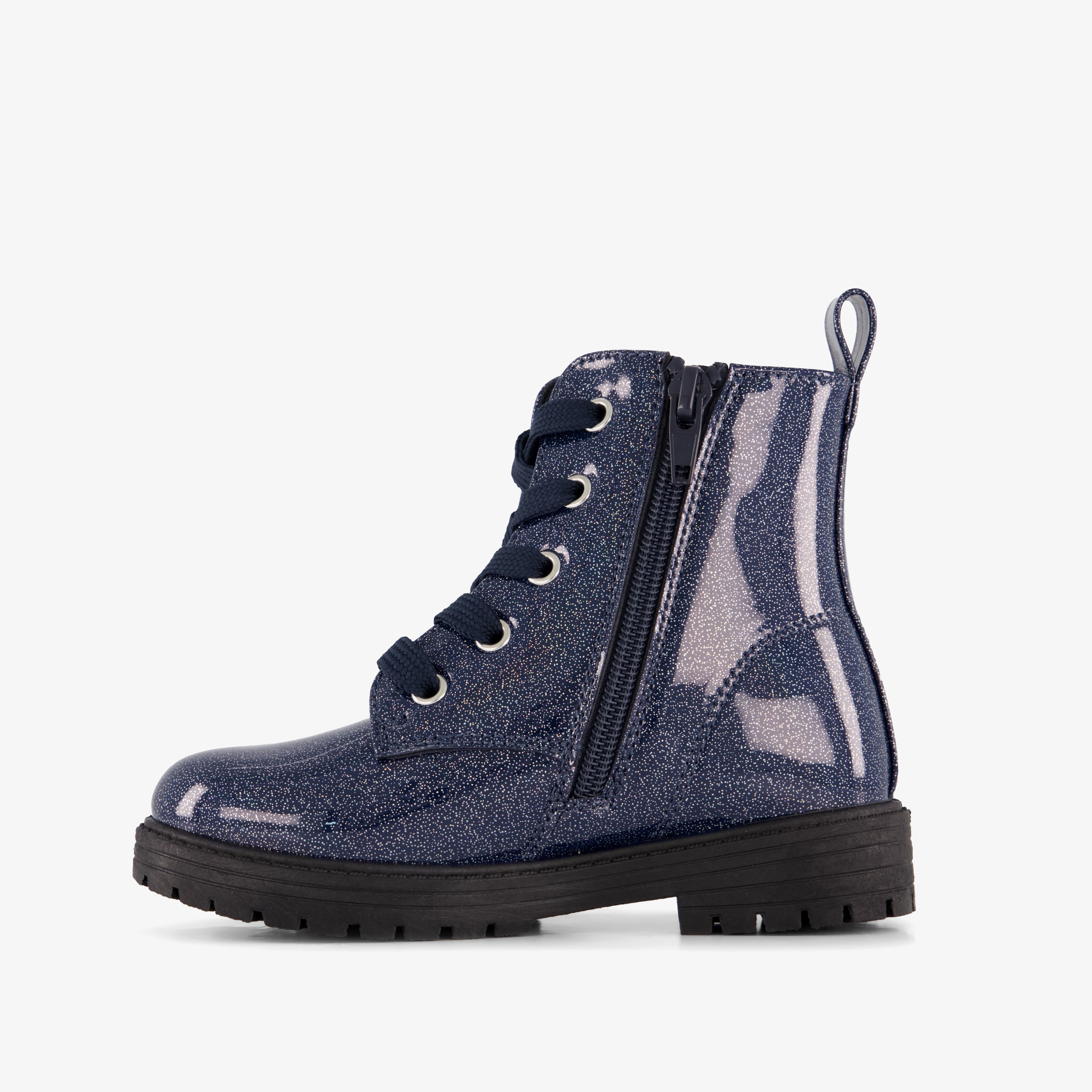 Frozen meisjes veterboots met glitters blauw