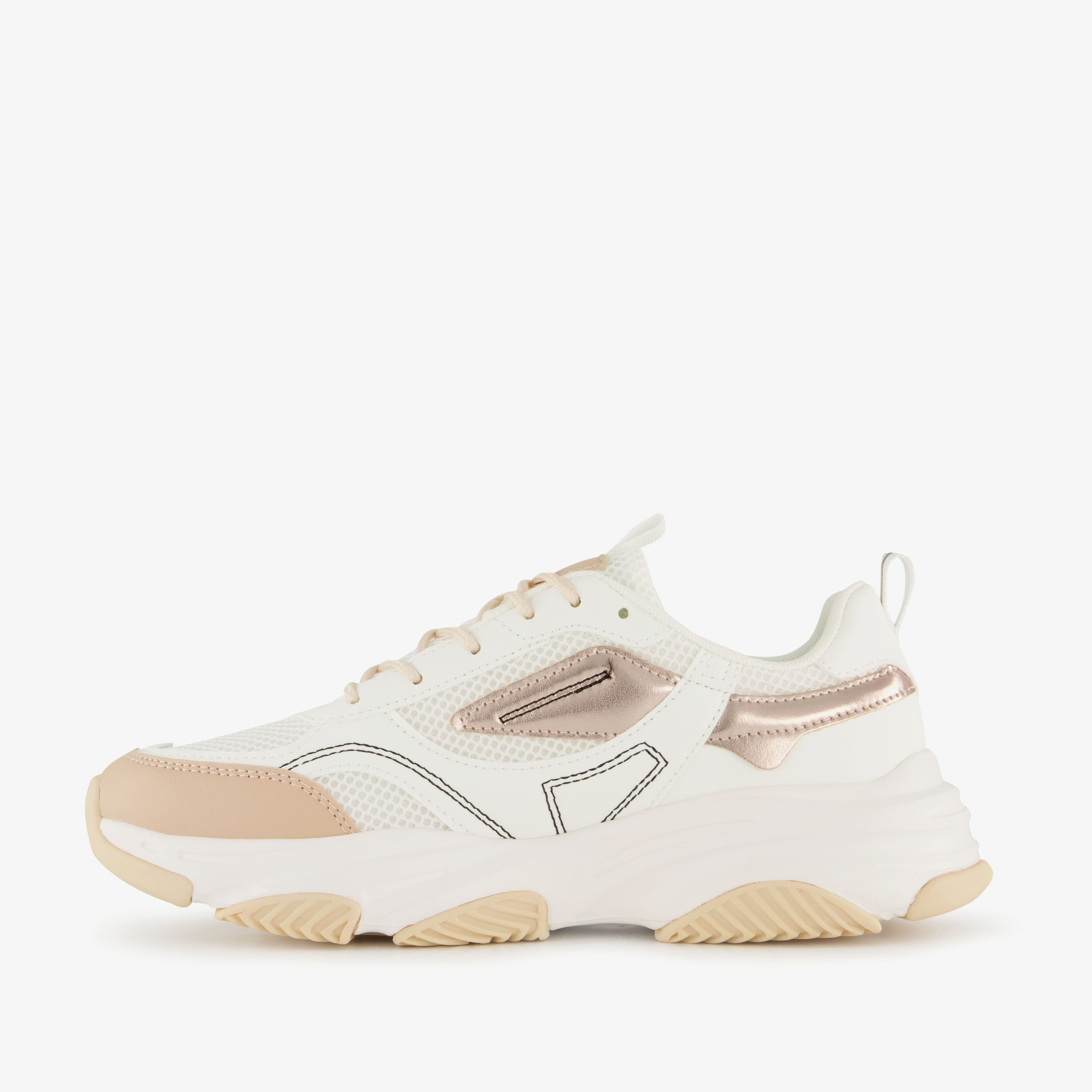 Blue Box dames sneakers wit beige
