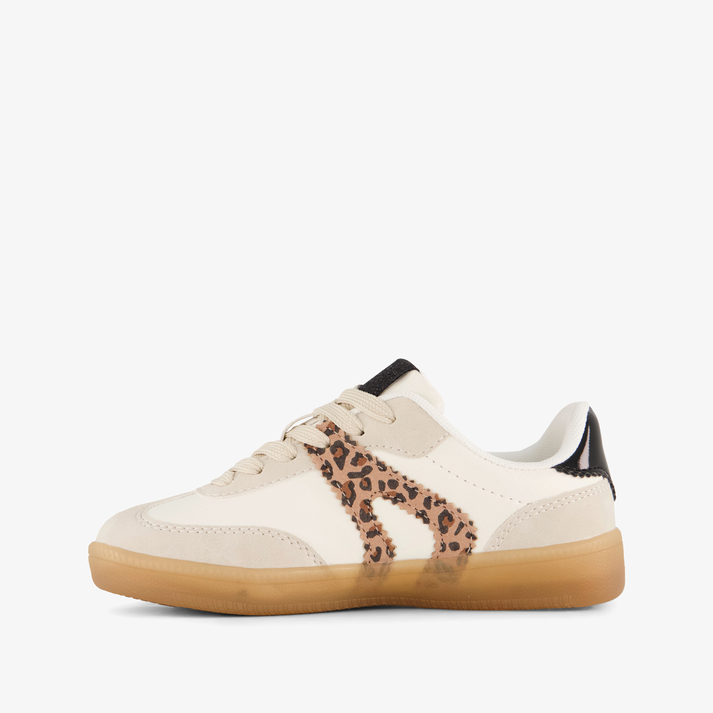Blue Box meisjes sneakers wit met panterprint