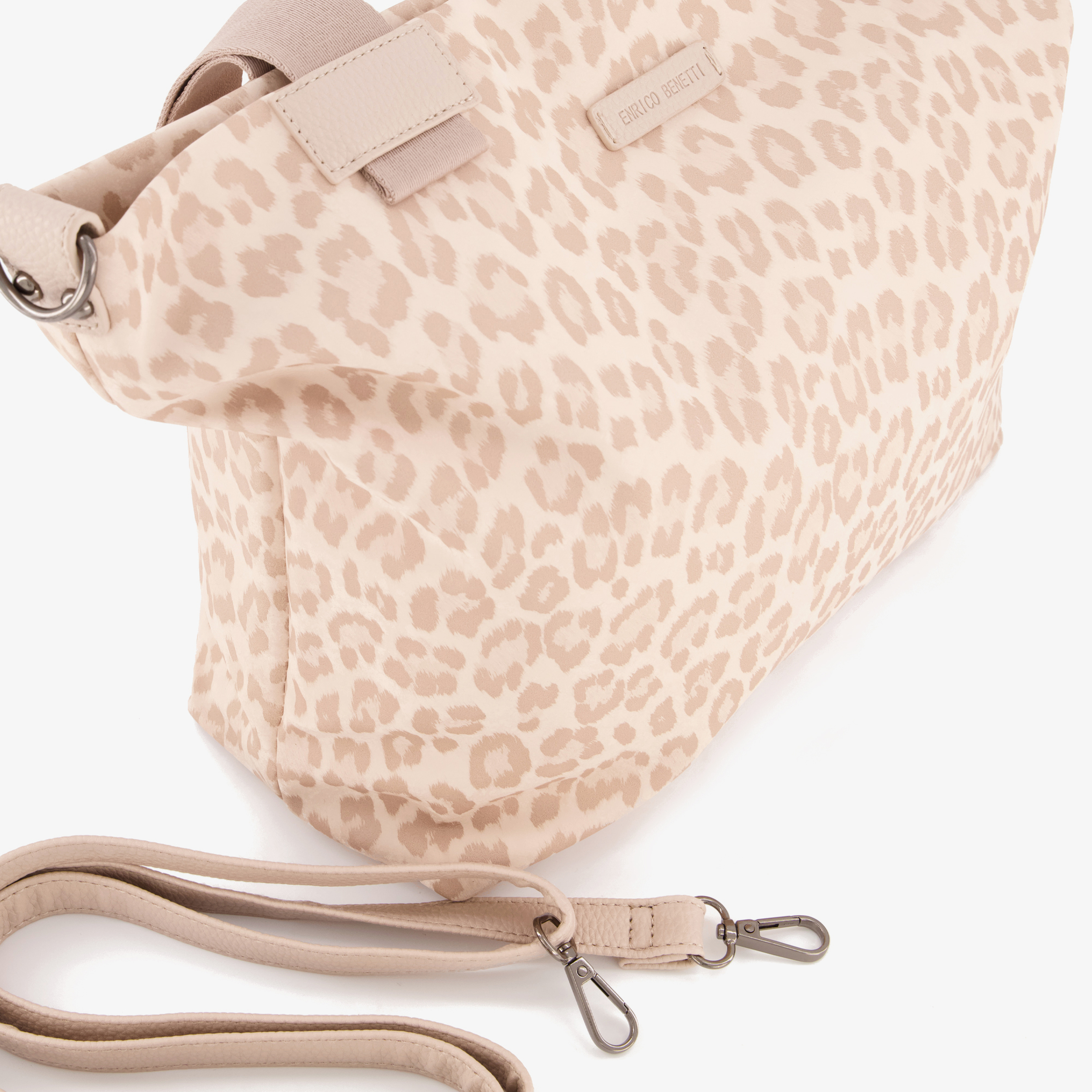 Enrico Benetti dames shopper met panterprint beige, foto 2