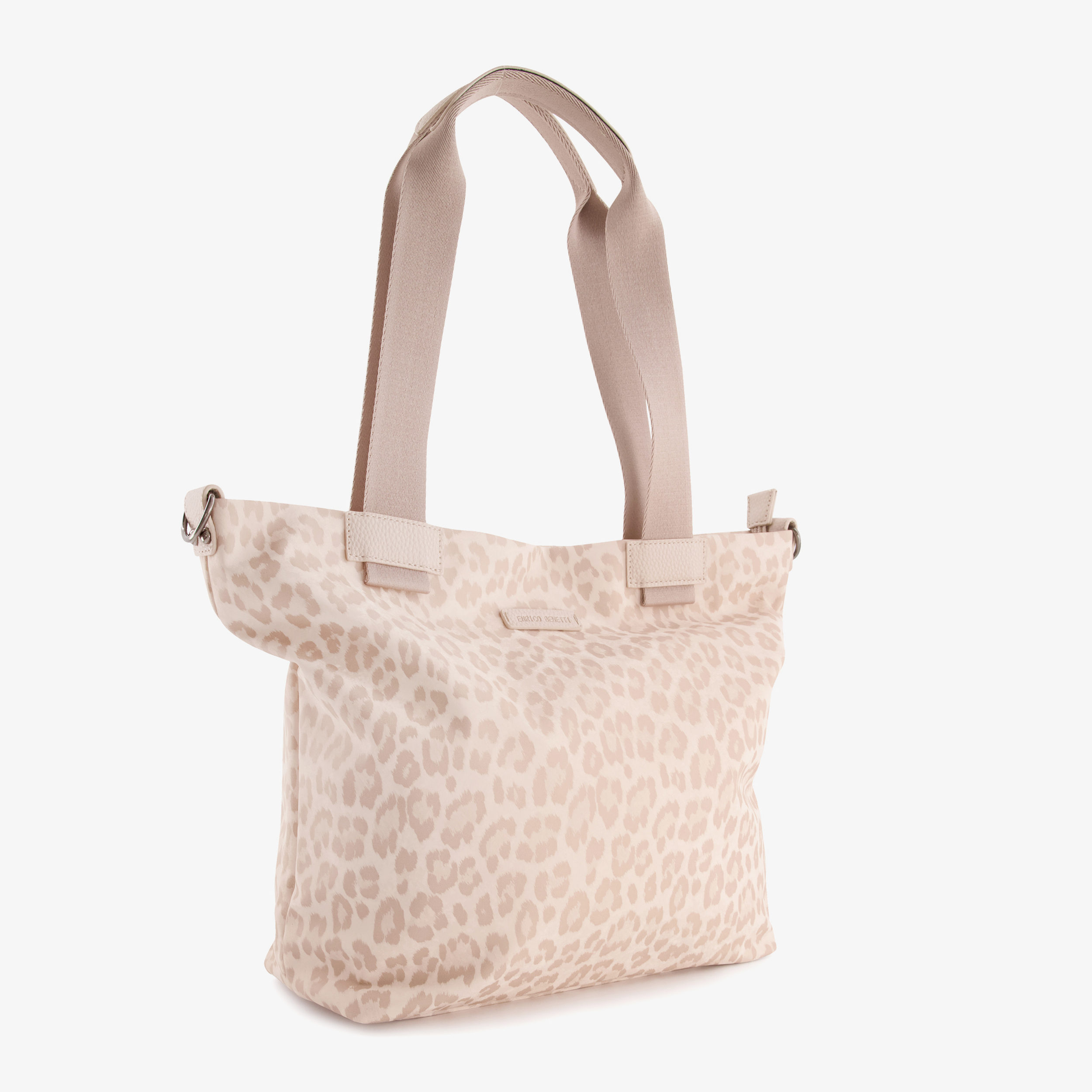 Enrico Benetti dames shopper met panterprint beige, foto 4