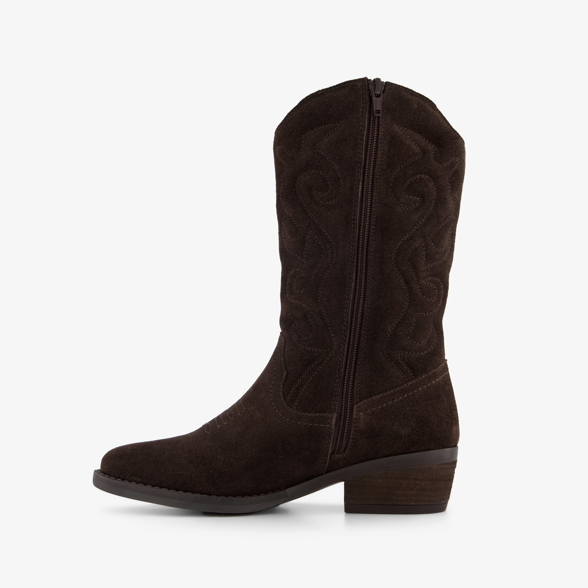 Harper suède dames cowboylaarzen bruin