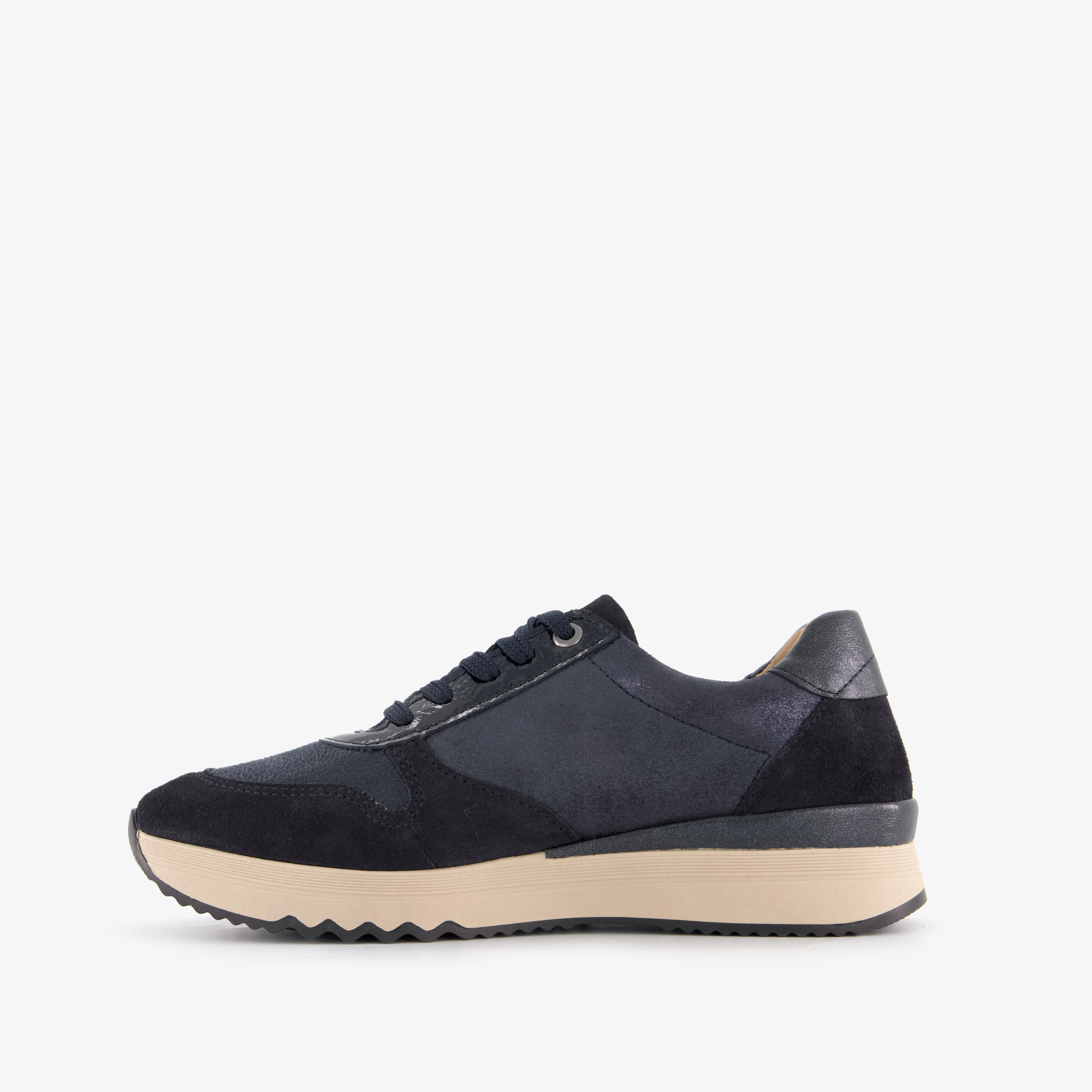 Hush Puppies suède dames sneakers blauw