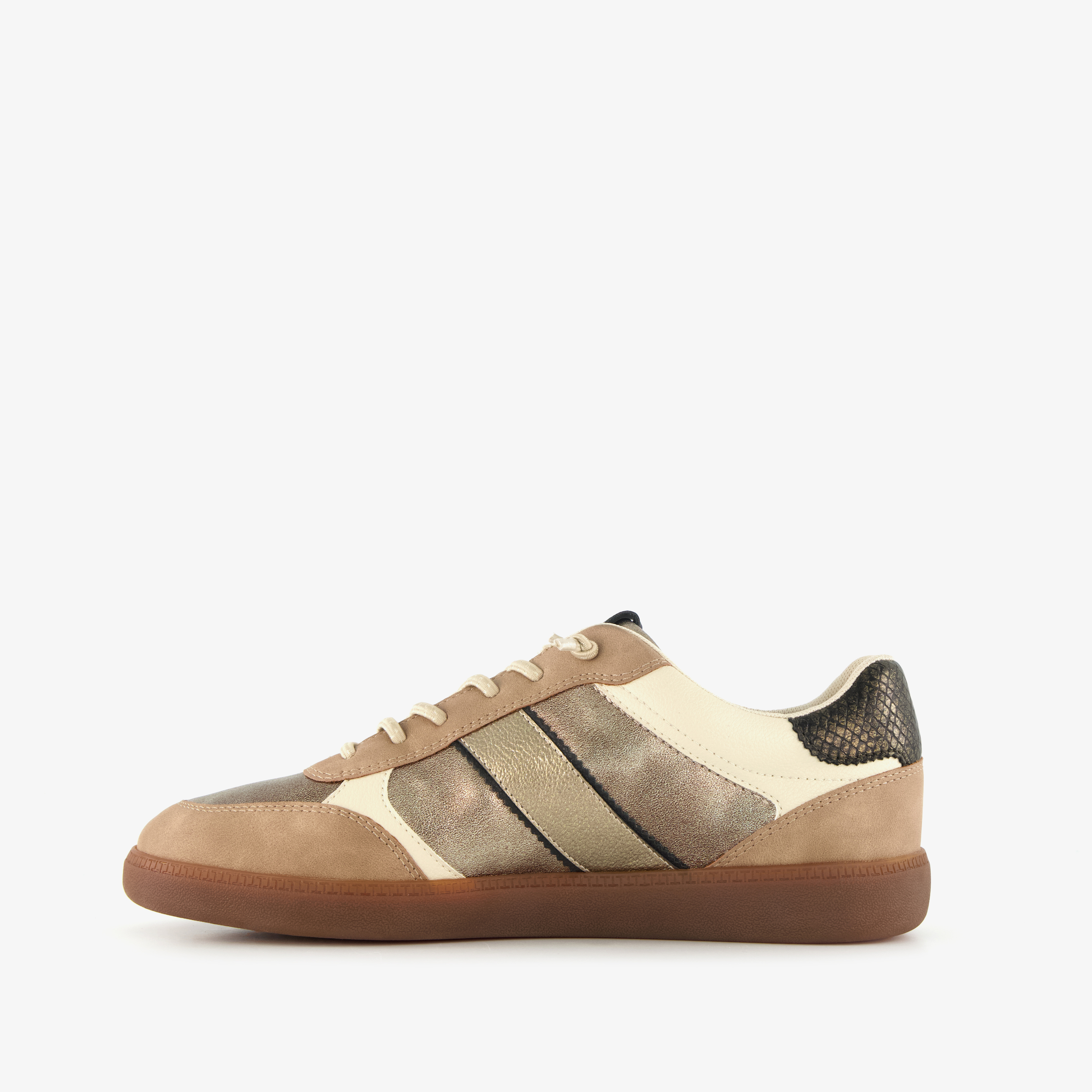 Tamaris dames sneakers beige goud