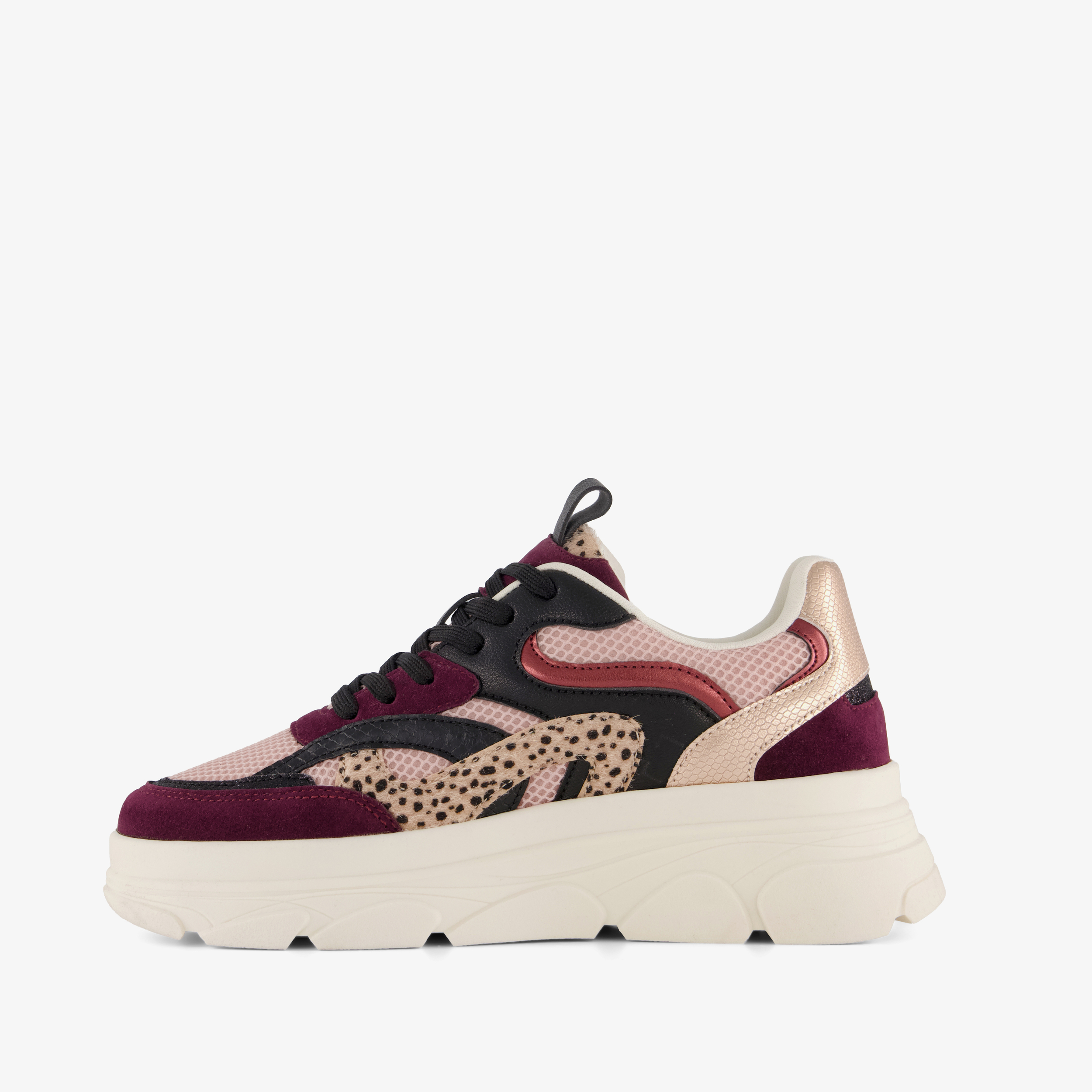 Blue Box dames dad sneakers bordeaux roze