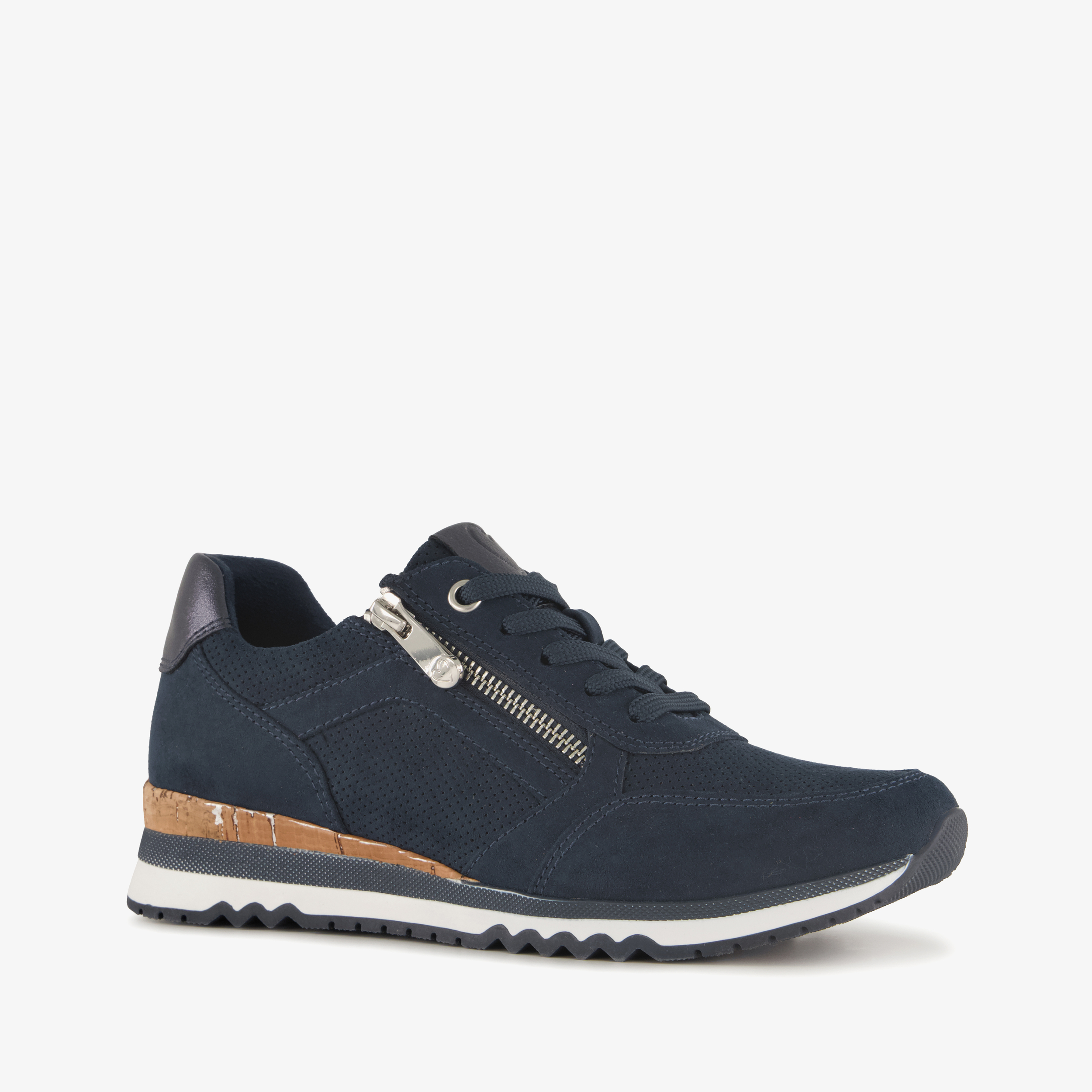 Marco Tozzi dames sneakers donkerblauw blauw, foto 7