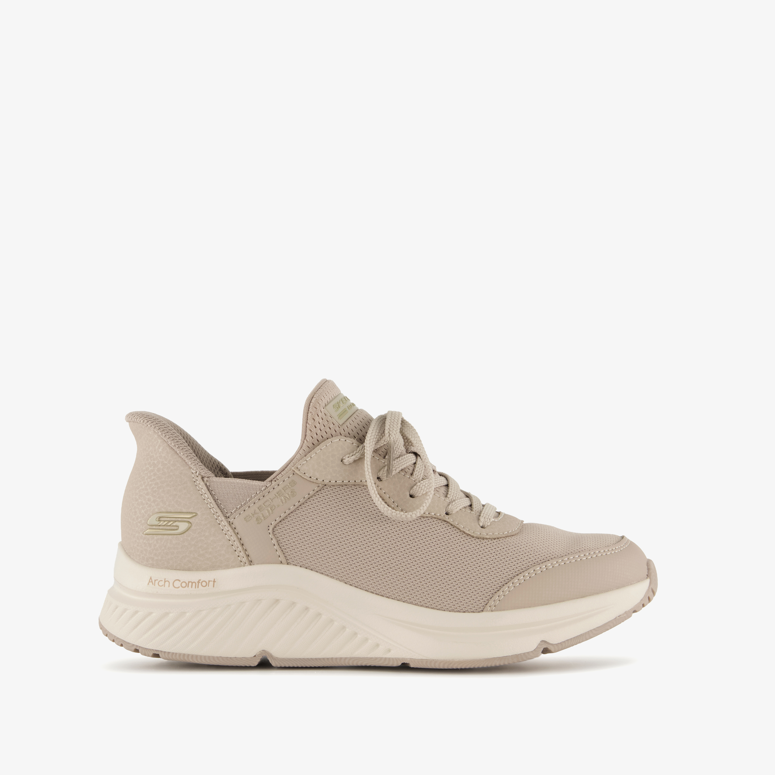 Skechers Slip-ins: BOBS Arch Comfort dames sneakers beige, foto 6