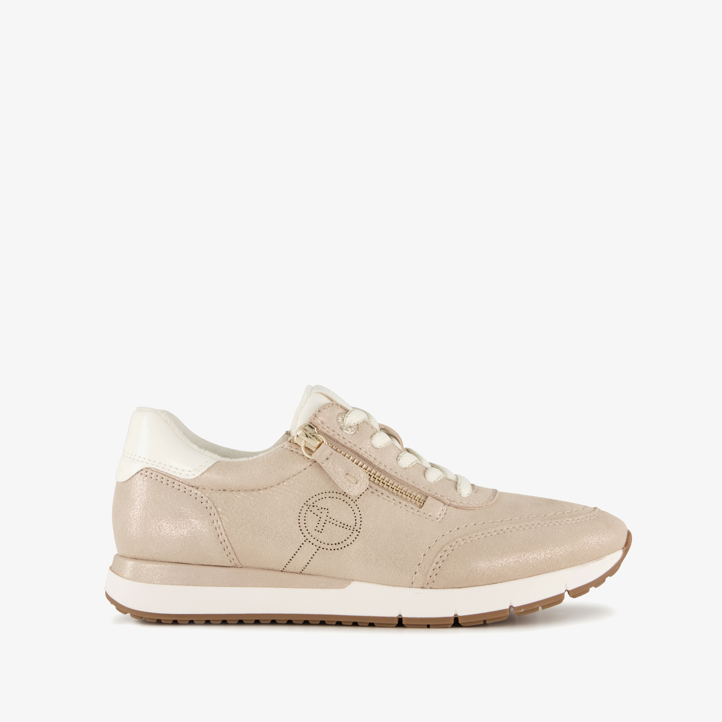 Tamaris Comfort leren dames sneakers beige, foto 6