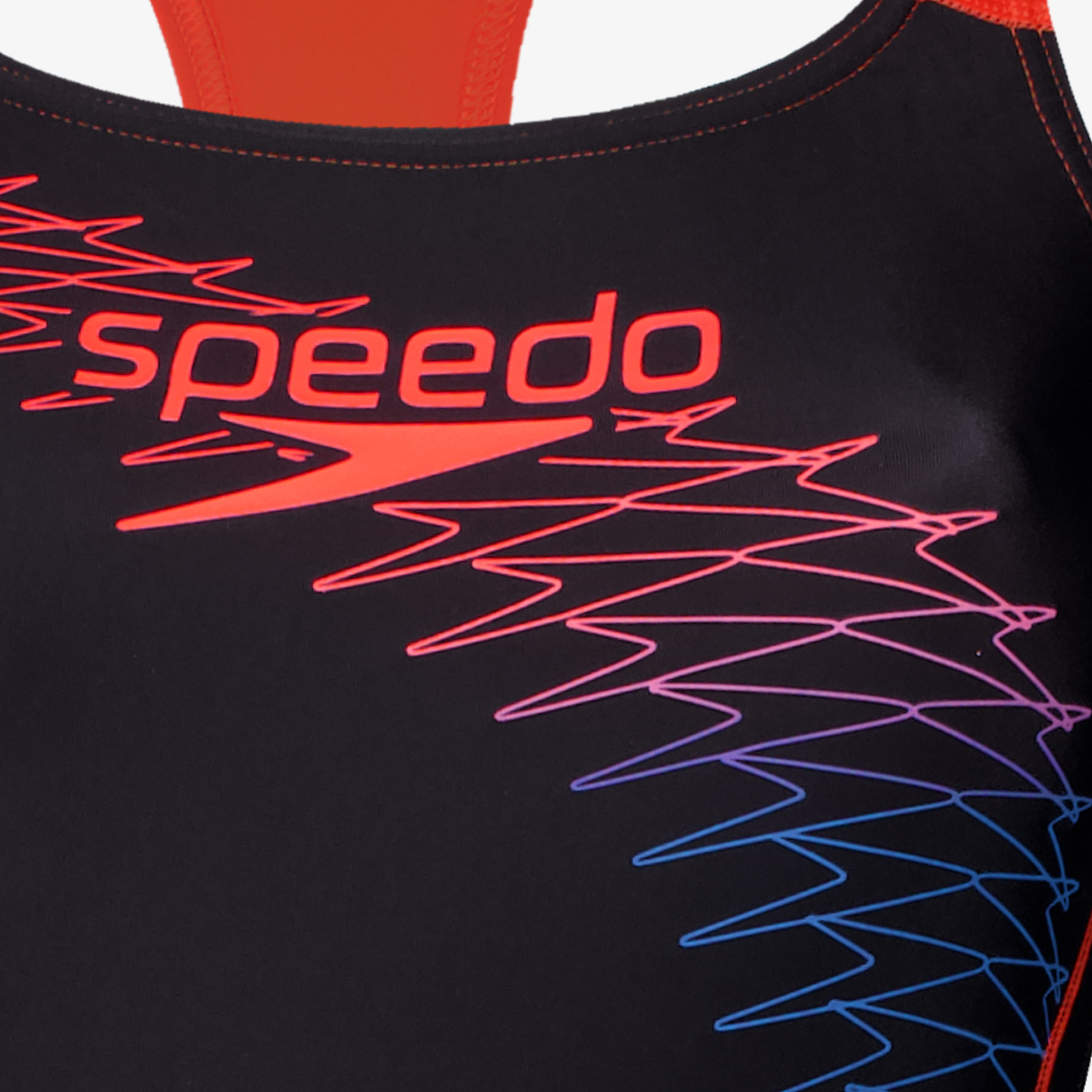 Speedo Eco Medley Logo Medalist dames badpak zwart rood, foto 2