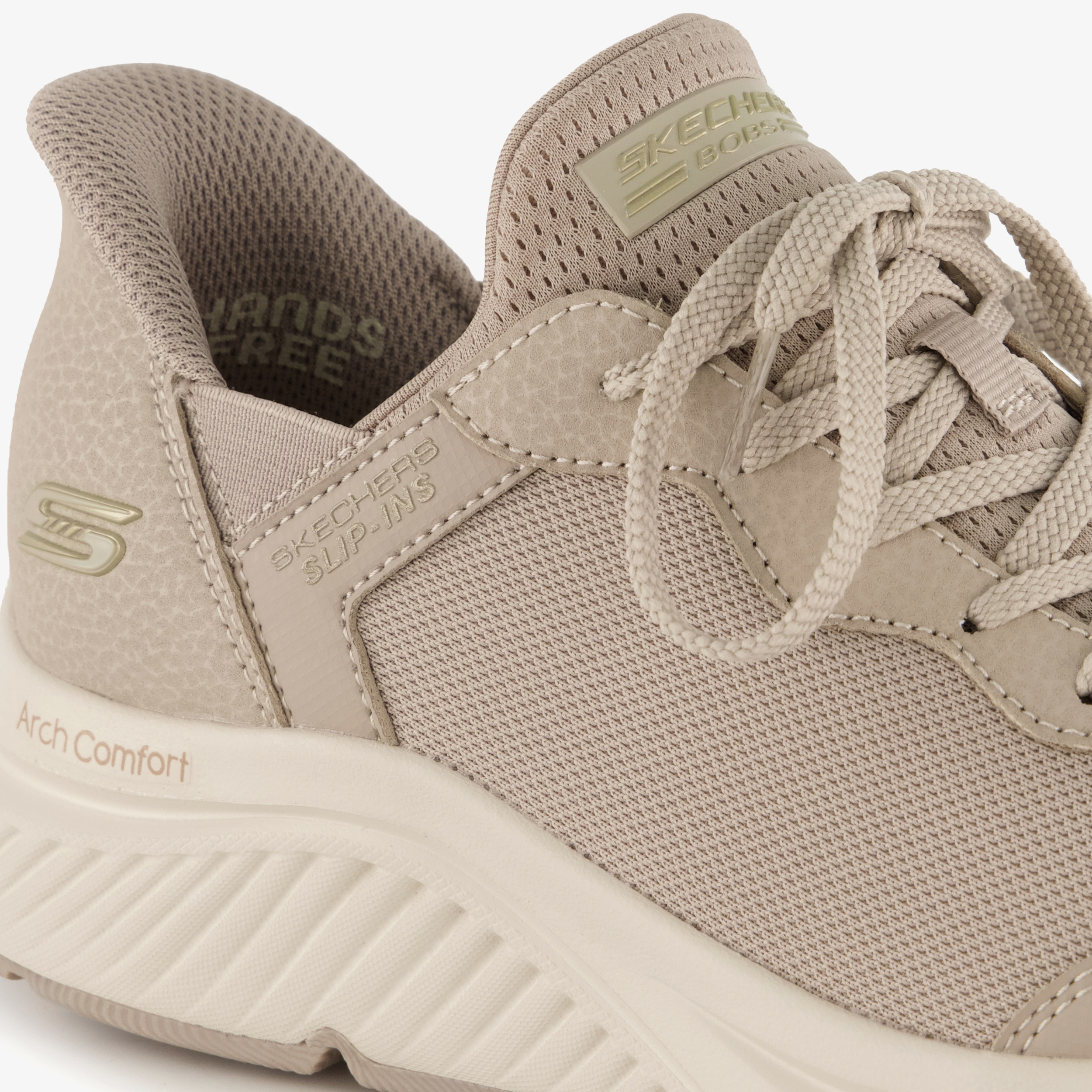 Skechers Slip-ins: BOBS Arch Comfort dames sneakers beige, foto 2