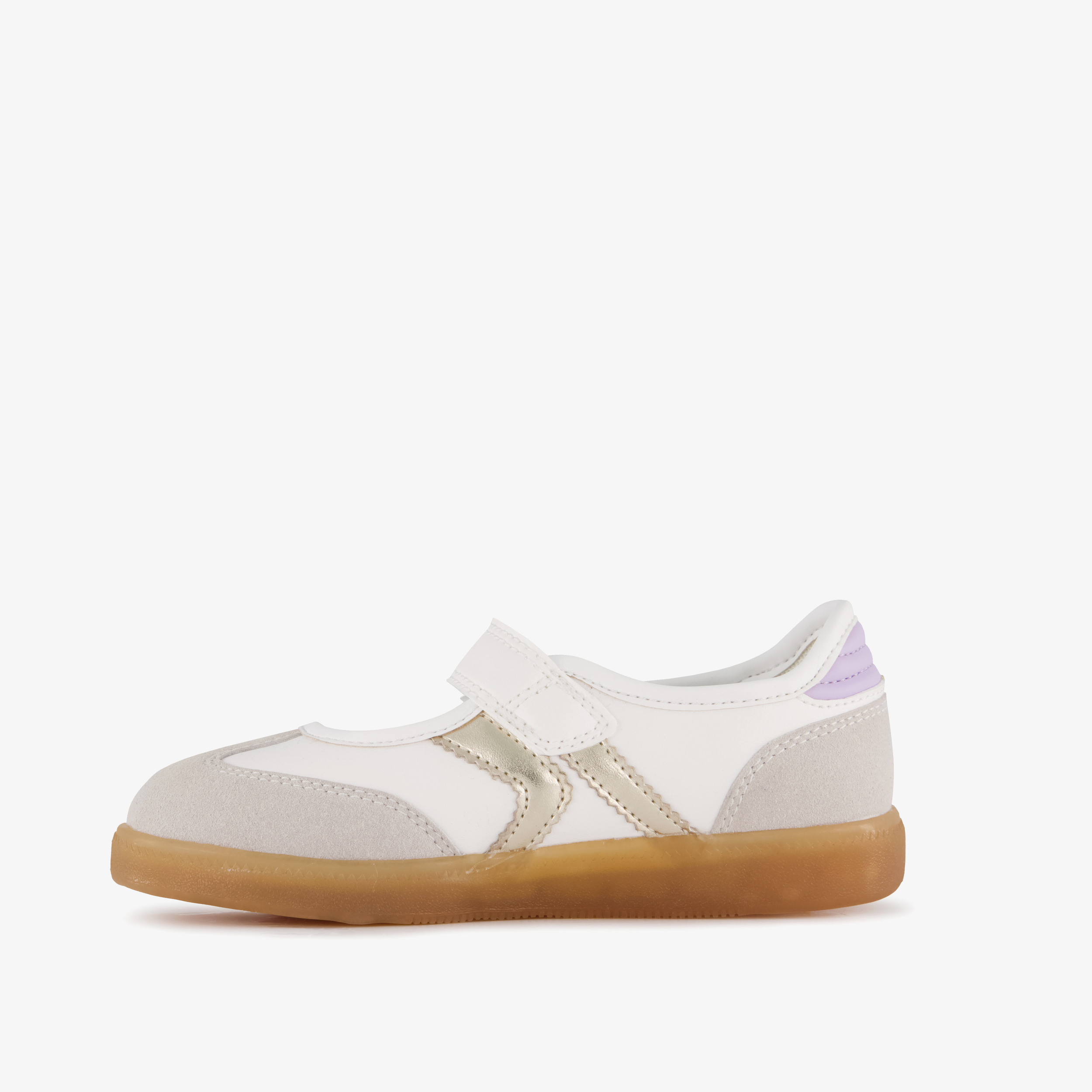 Blue Box meisjes ballerina sneakers beige wit