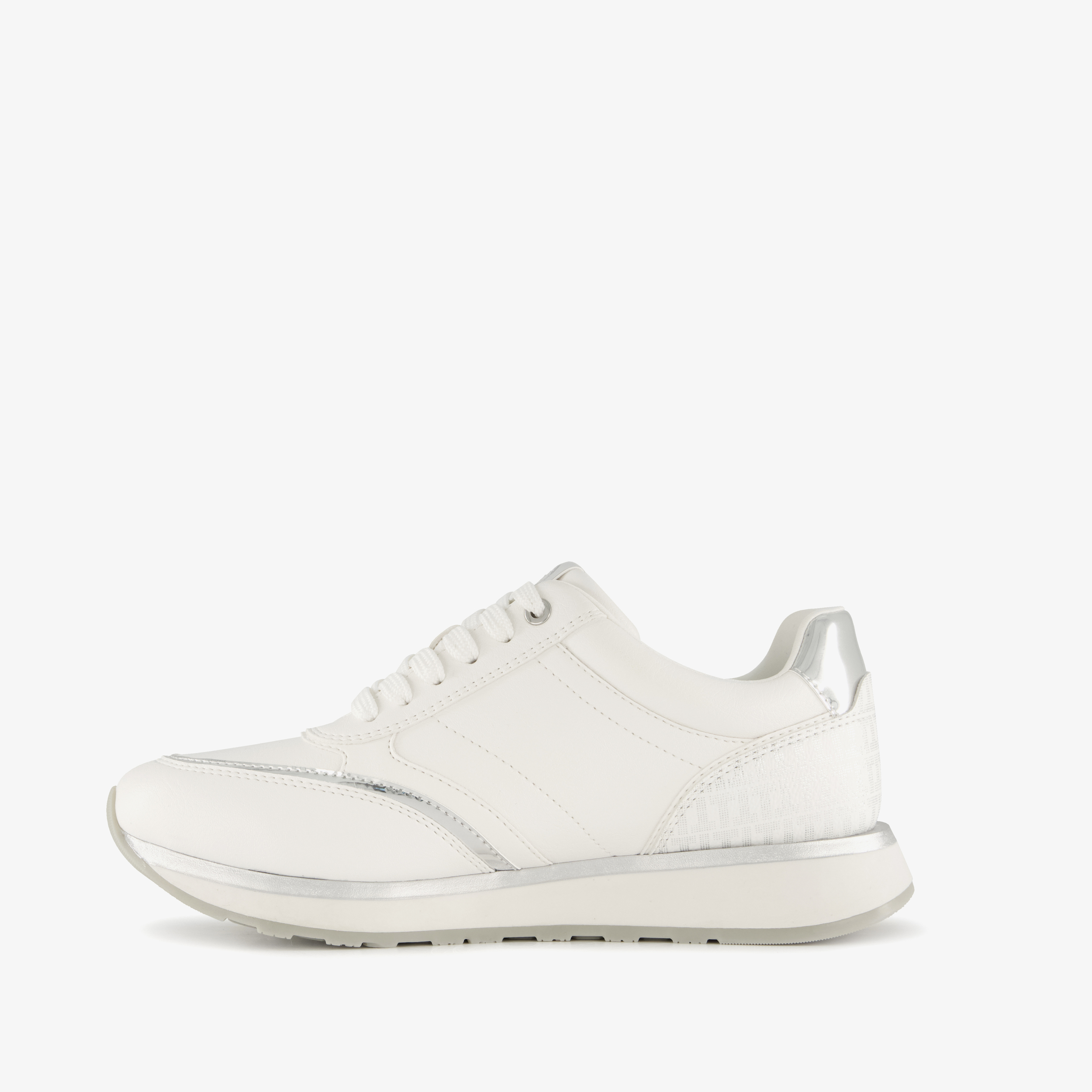 Tamaris dames sneakers wit zilver