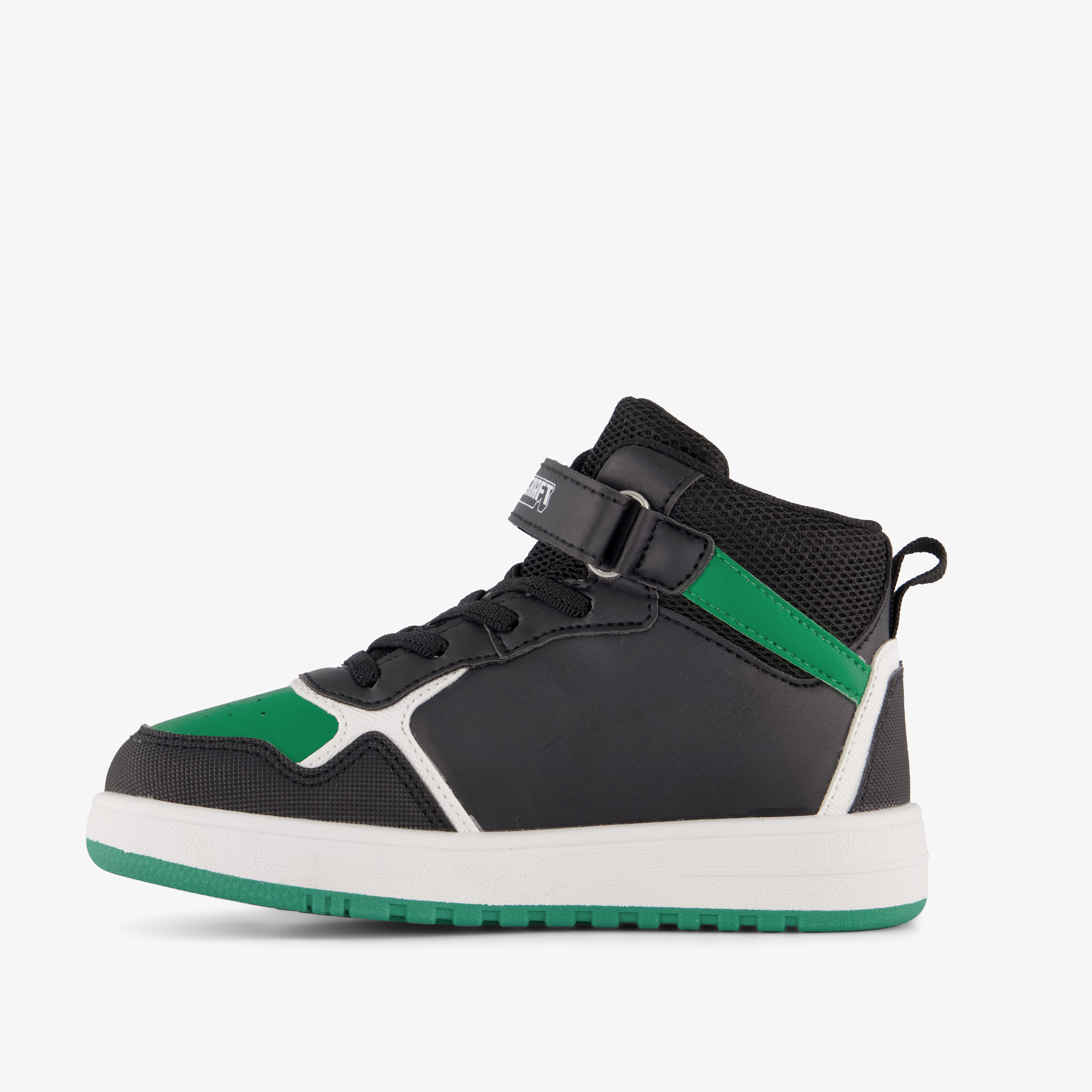 Minecraft jongens hoge sneakers zwart groen
