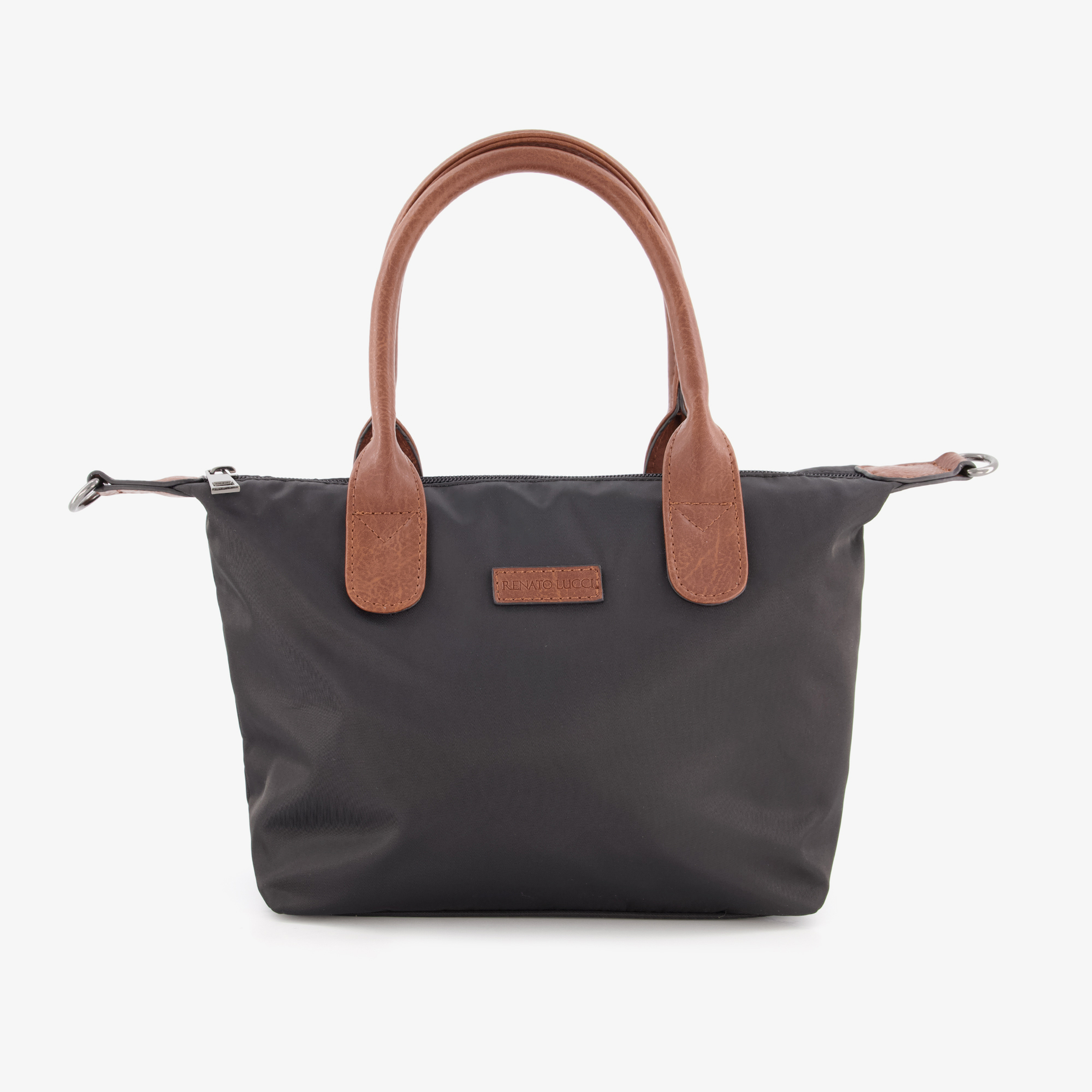 Renato Lucci dames shopper zwart bruin, foto 4