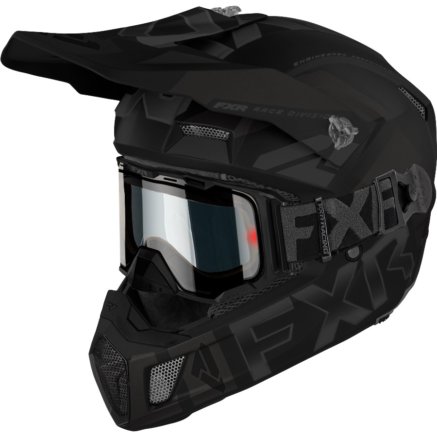 Casque FXR Clutch Cold Stop QRS avec lunettes électriques