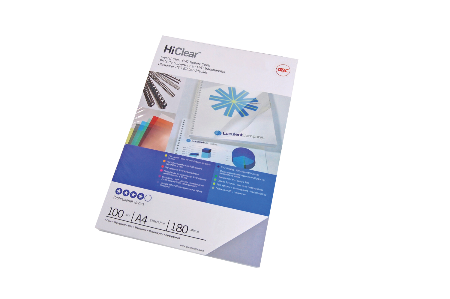 GBC CF121880 HiClear Binding Cover A3 180 Micron Pack of 100 - Image 5