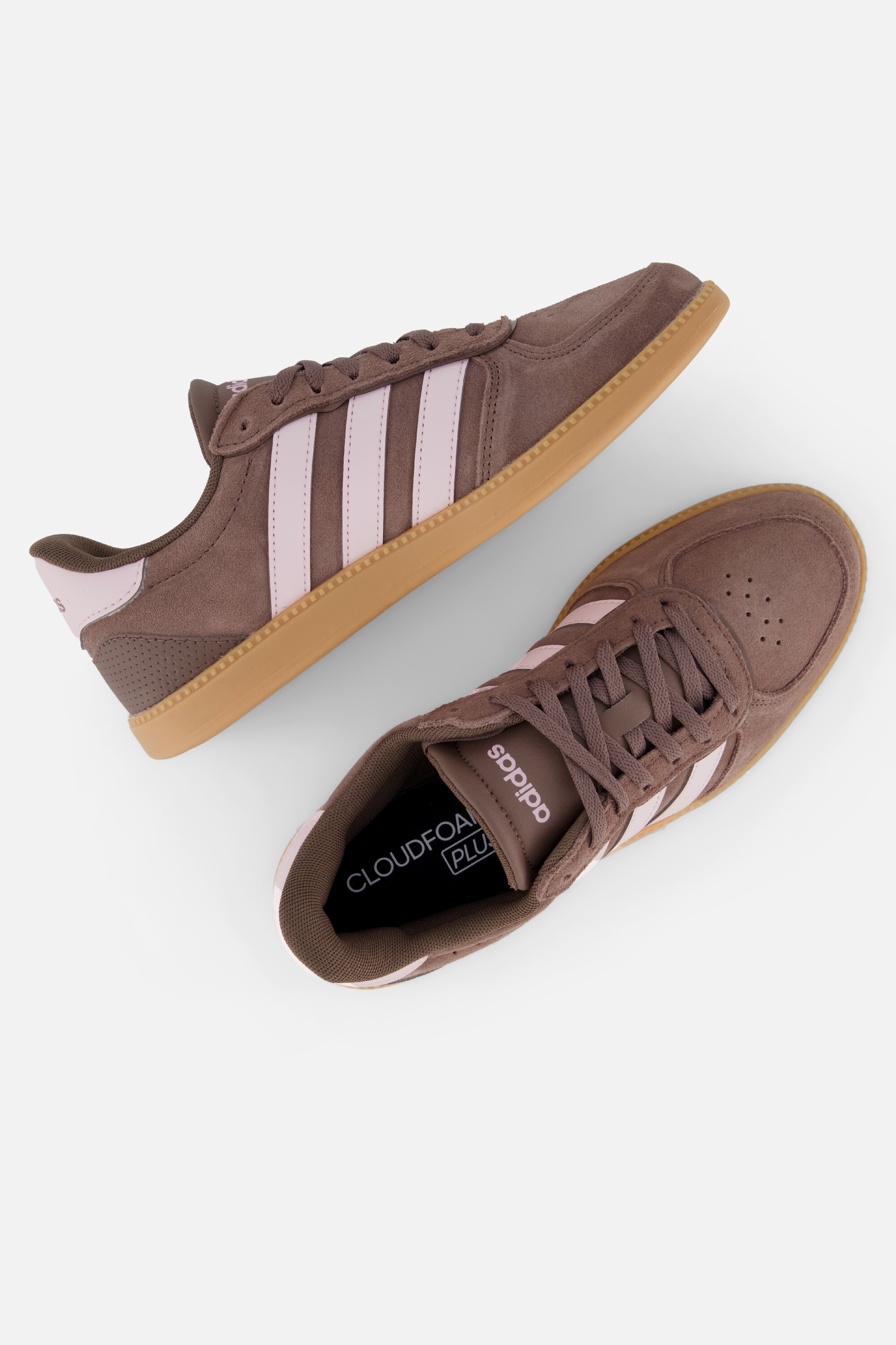 Adidas Breaknet Sleek lage leren sneaker bruin, foto 5