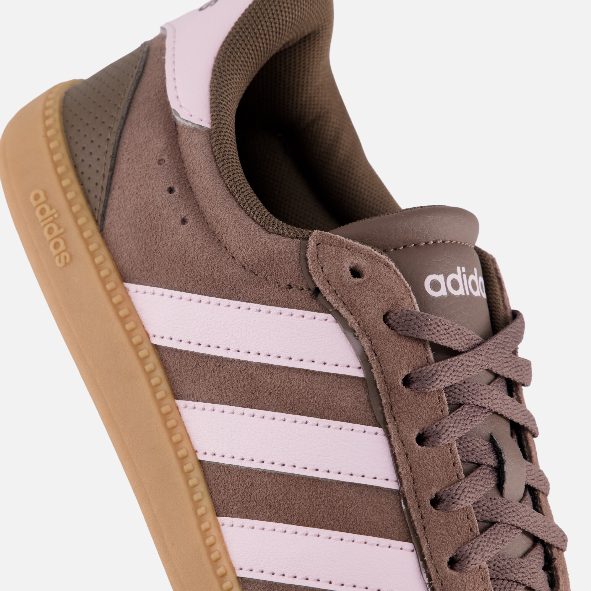 Adidas Breaknet Sleek lage leren sneaker bruin, foto 7