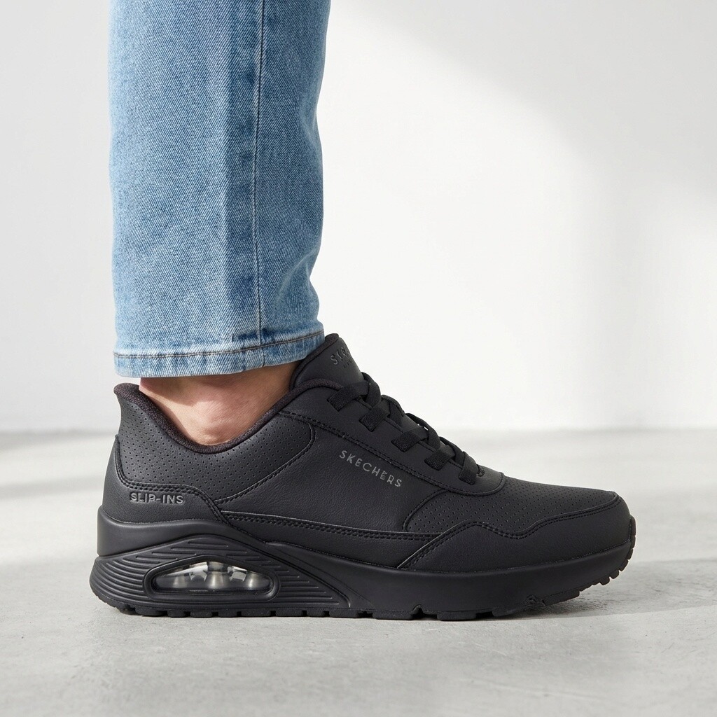 Skechers Skechers Slip-ins Uno Instappers zwart Leer