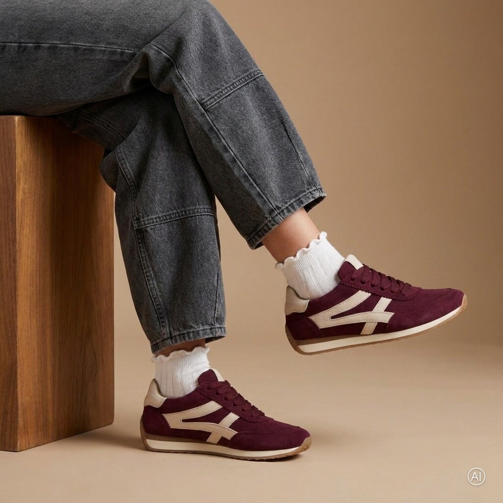 Gabor Gabor Sneakers bordeauxrood Suède