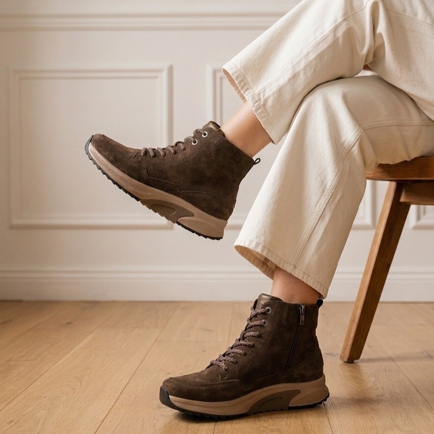 Gabor Gabor Rollingsoft Veterboots bruin Suede