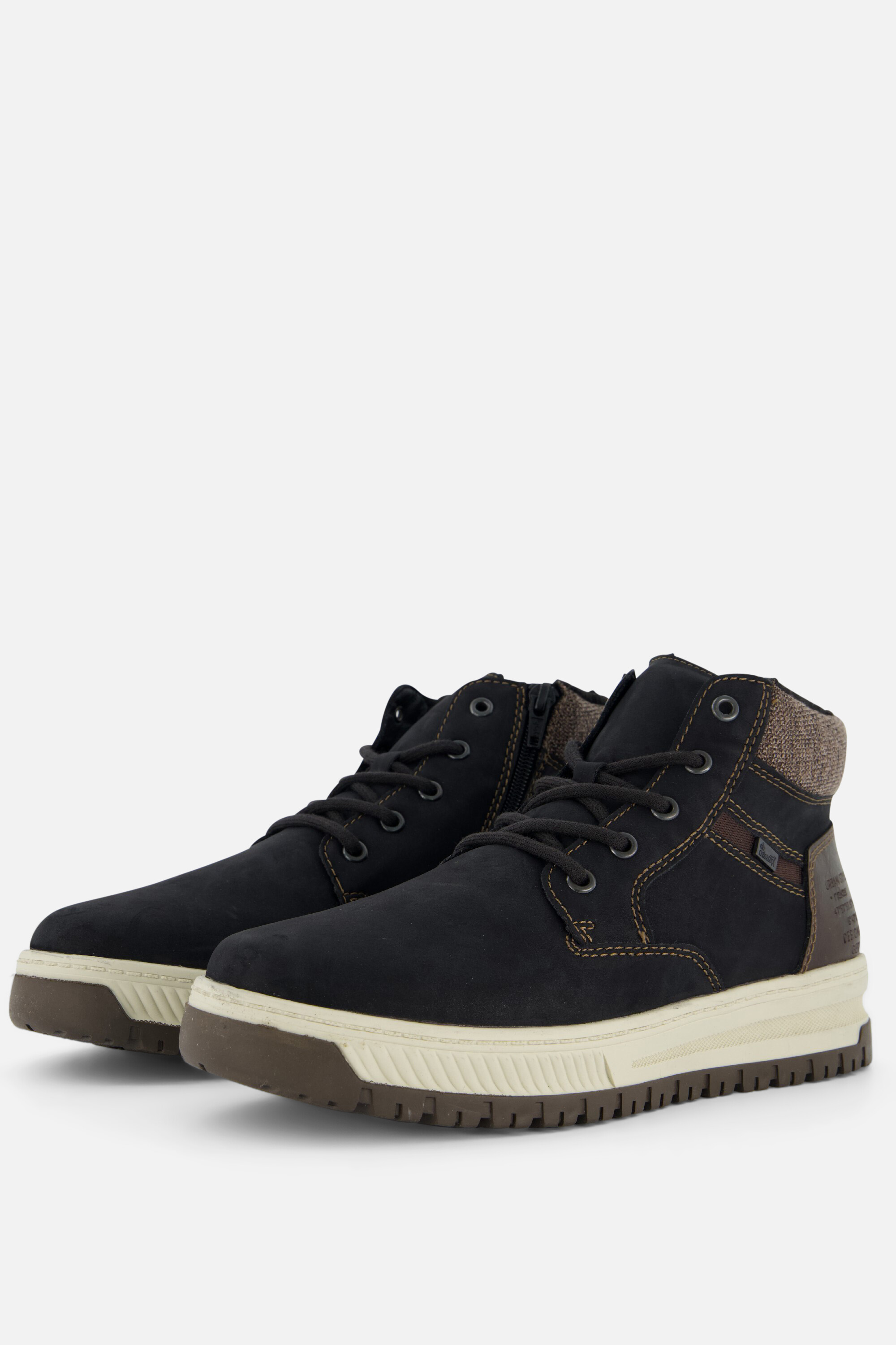 Rieker Rieker Veterboots zwart Nubuck