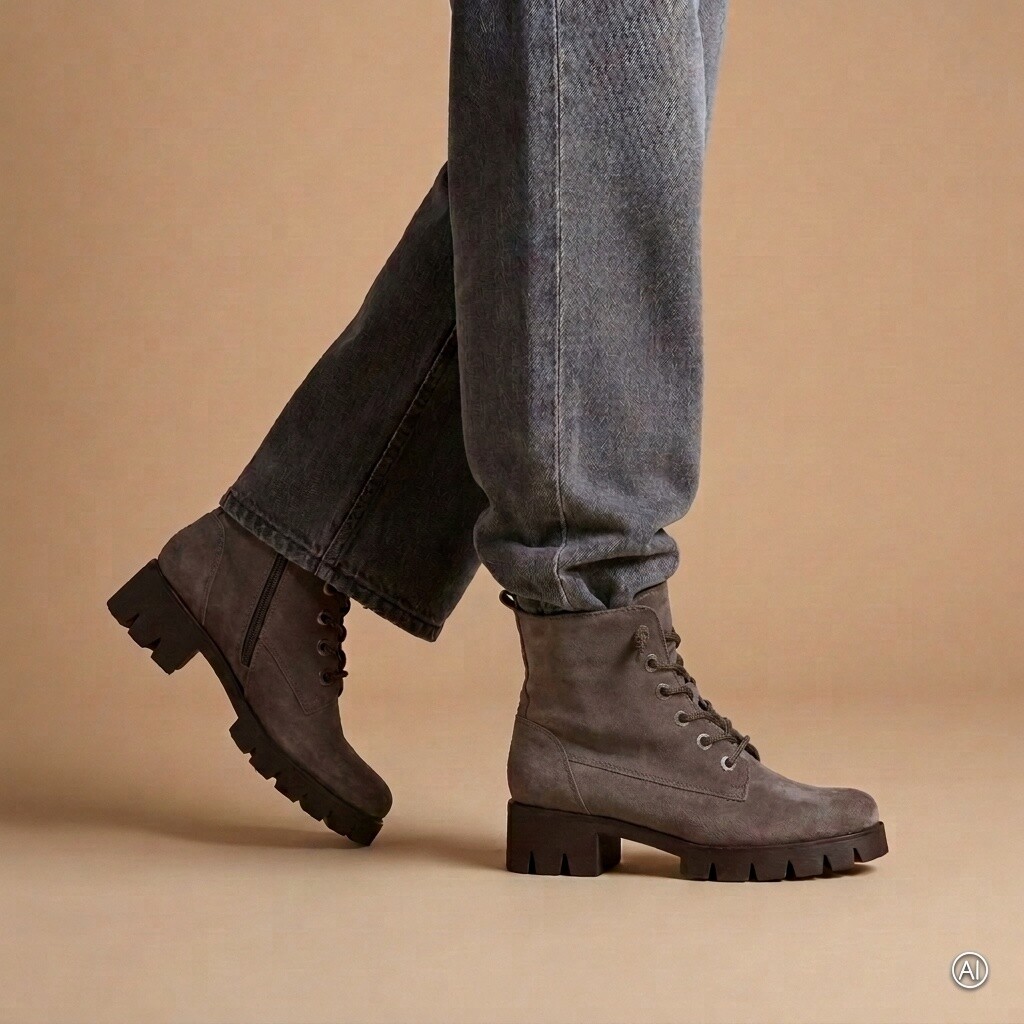 Gabor Gabor Veterboots taupe Suède