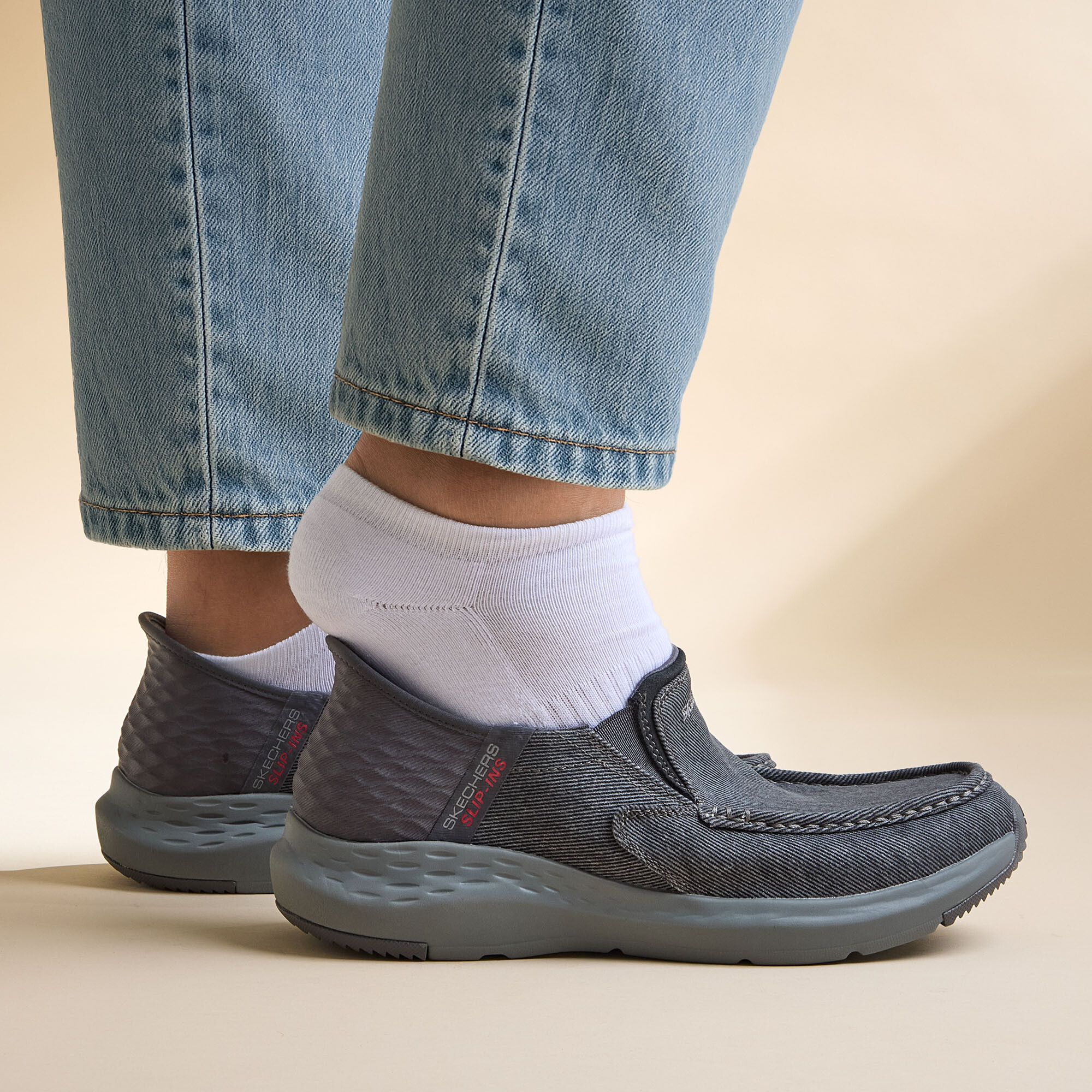 Skechers Slip-ins Parson instappers donkergrijs, foto 4