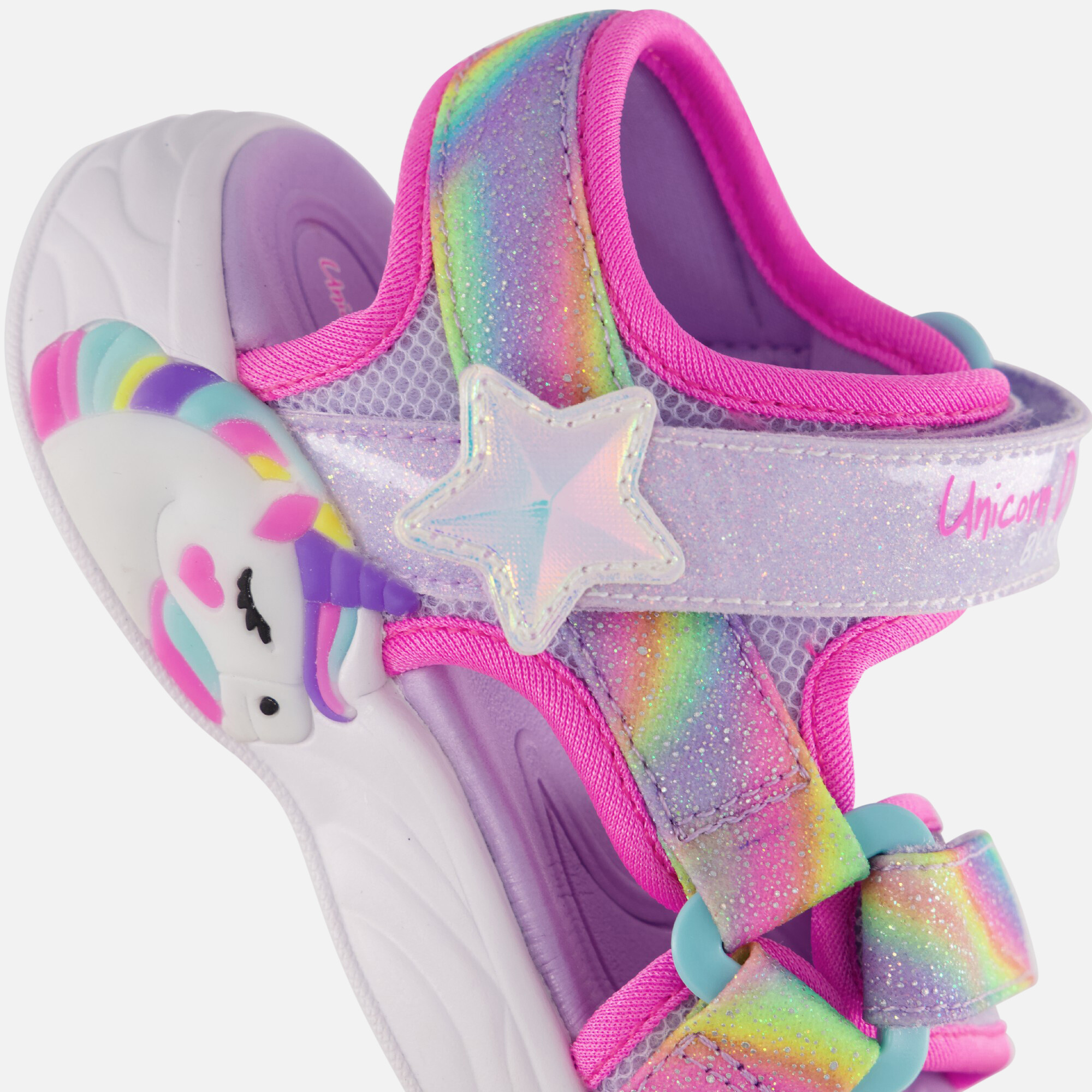 Skechers Unicorn Dreams Sandalen roze Textiel, foto 4