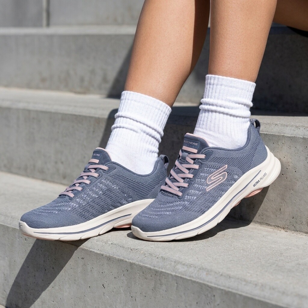 Skechers Skechers Sneakers blauw Textiel