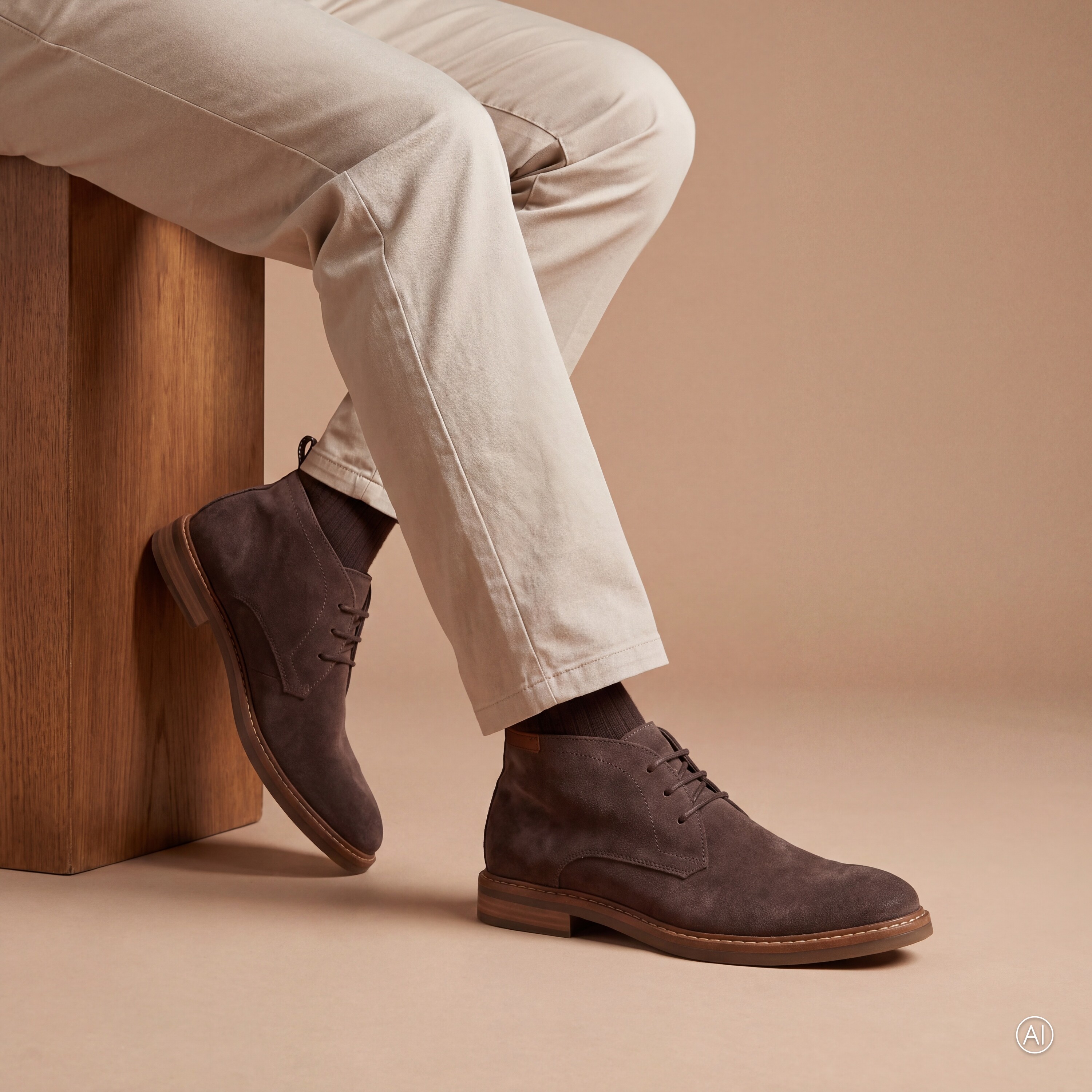 Vertice Veterboots lichtbruin Suède - Maat 41