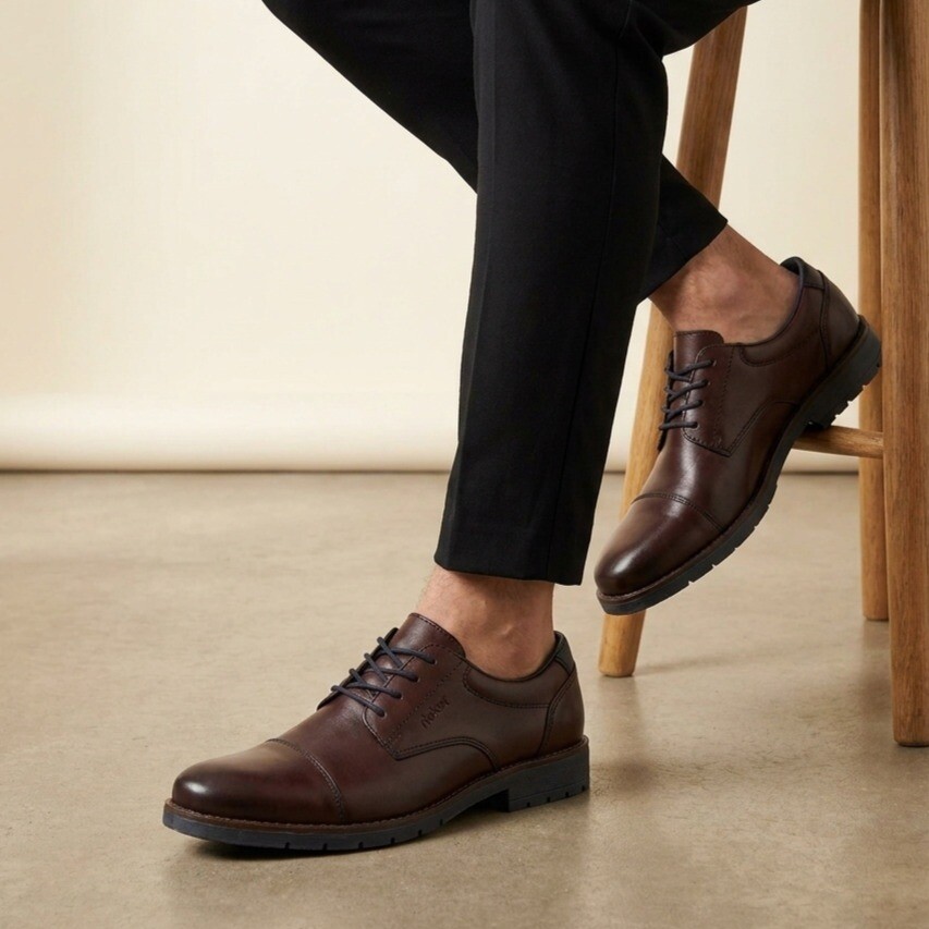 Rieker Rieker Veterschoenen bruin Leer