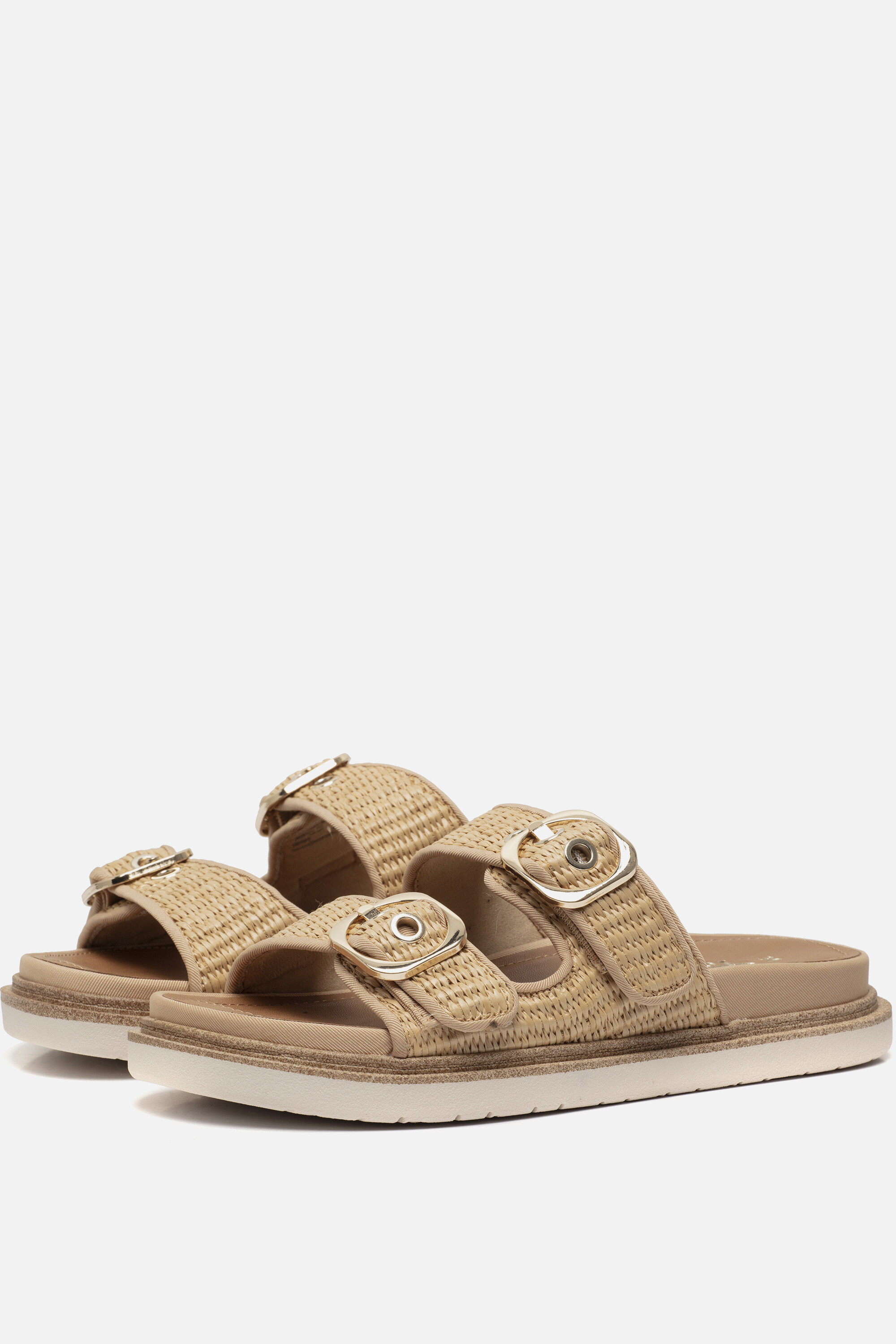 Tamaris Raffia Slippers beige Textiel, foto 2