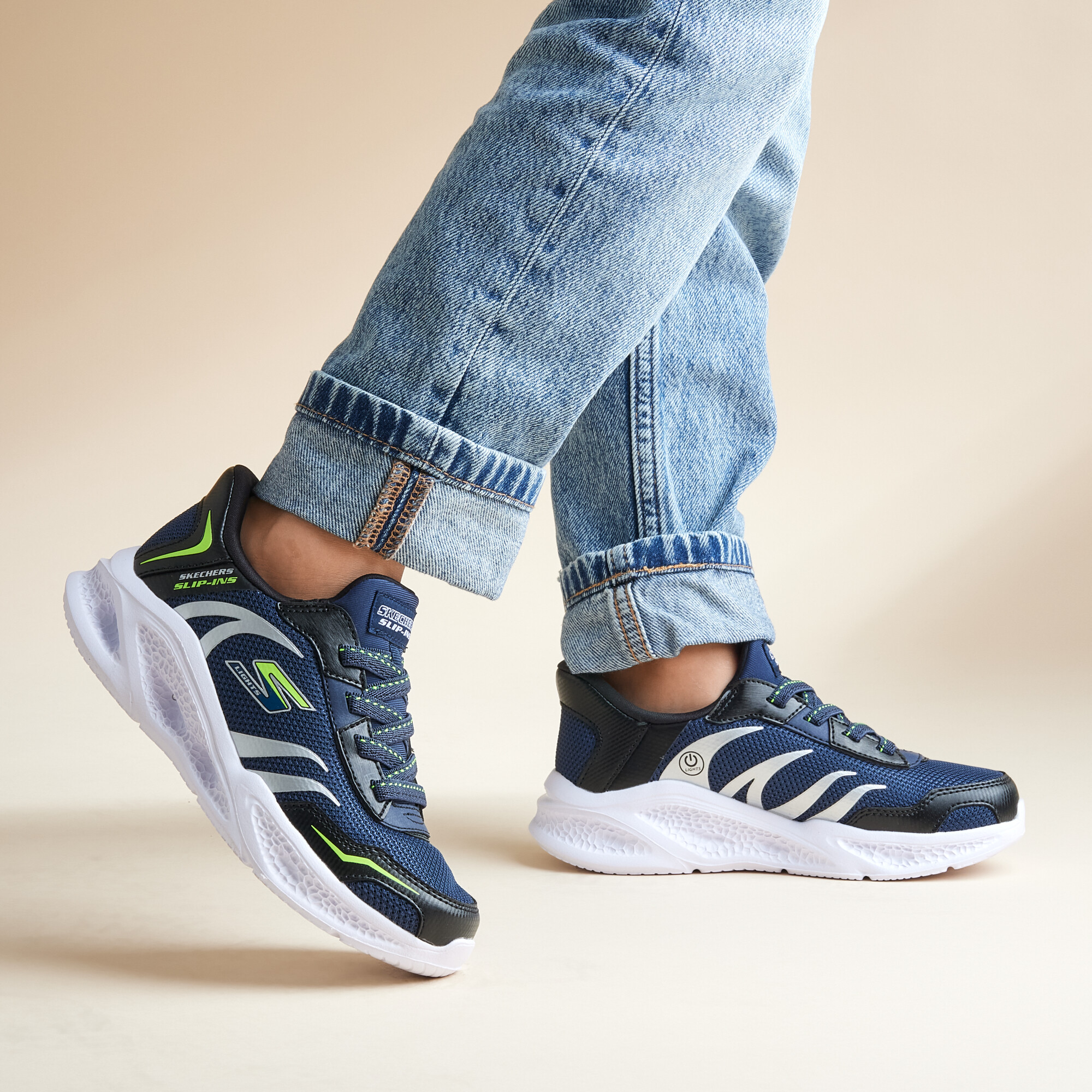 Skechers Skechers Slip-ins Meteor Lights Sneakers blauw