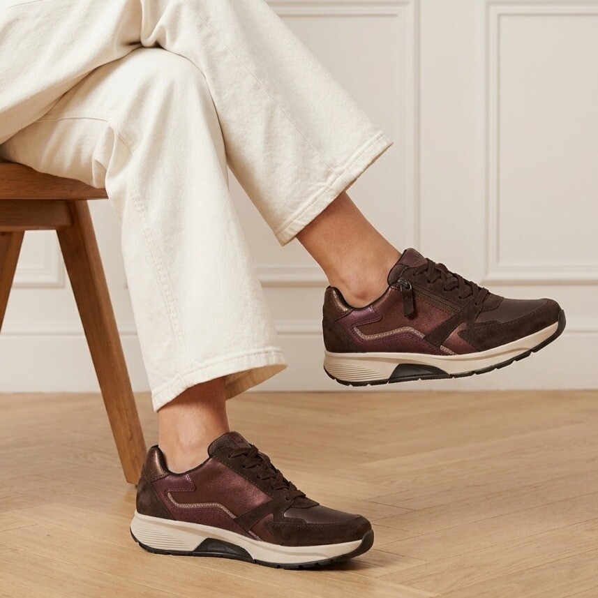 Gabor Gabor Rollingsoft Sneakers bruin Suède