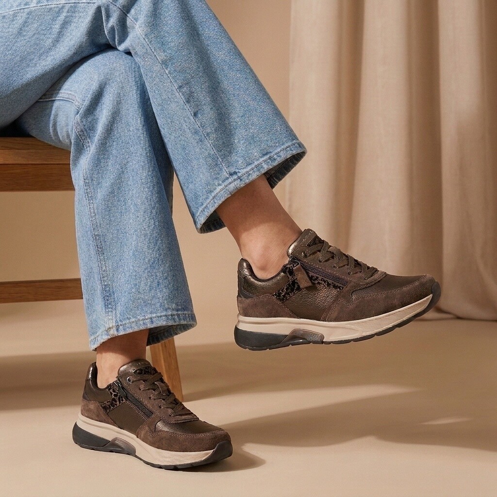 Gabor Gabor Rollingsoft Sneakers taupe Suède