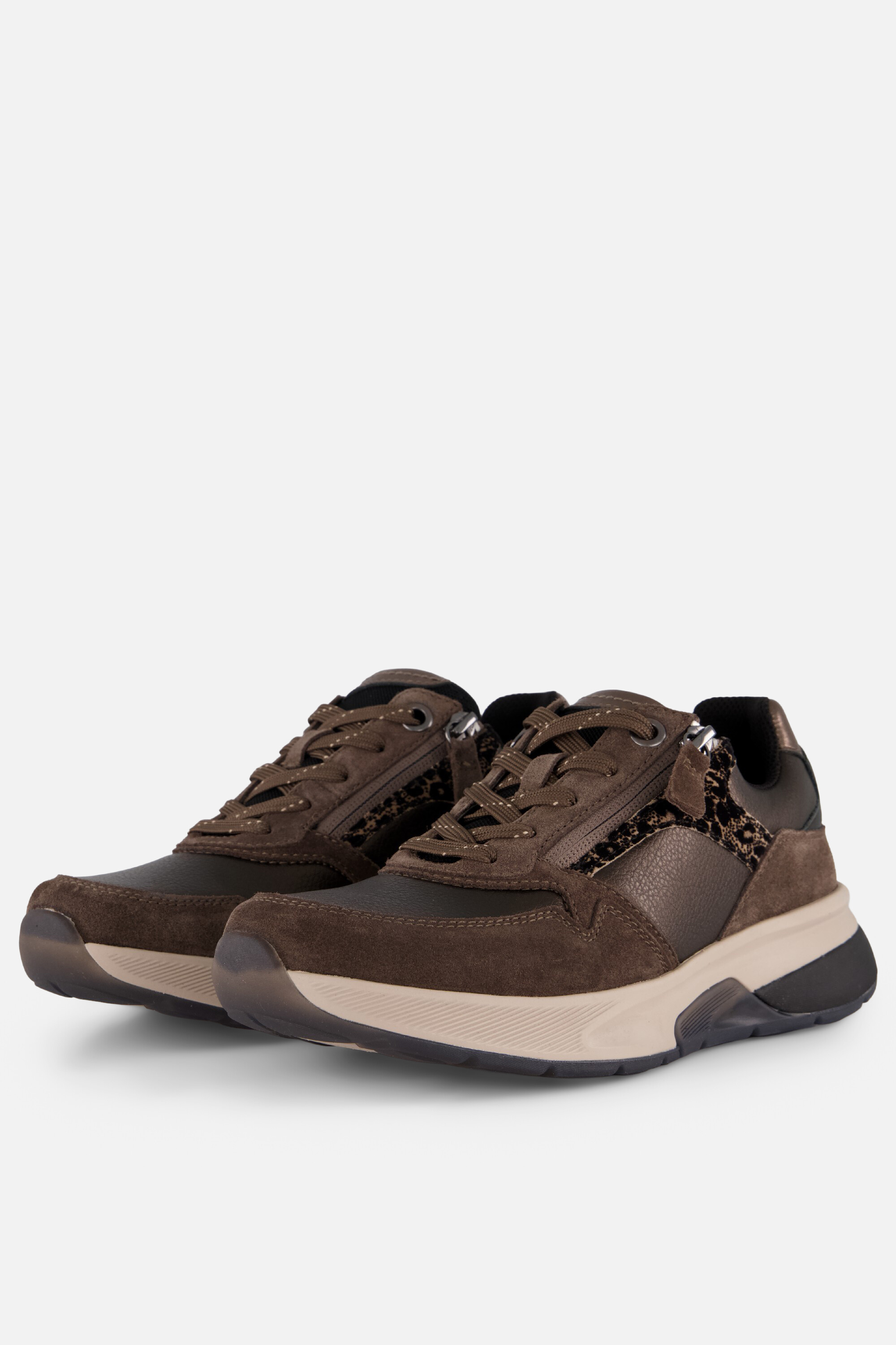 Gabor Rollingsoft Sneakers taupe Suède, foto 2