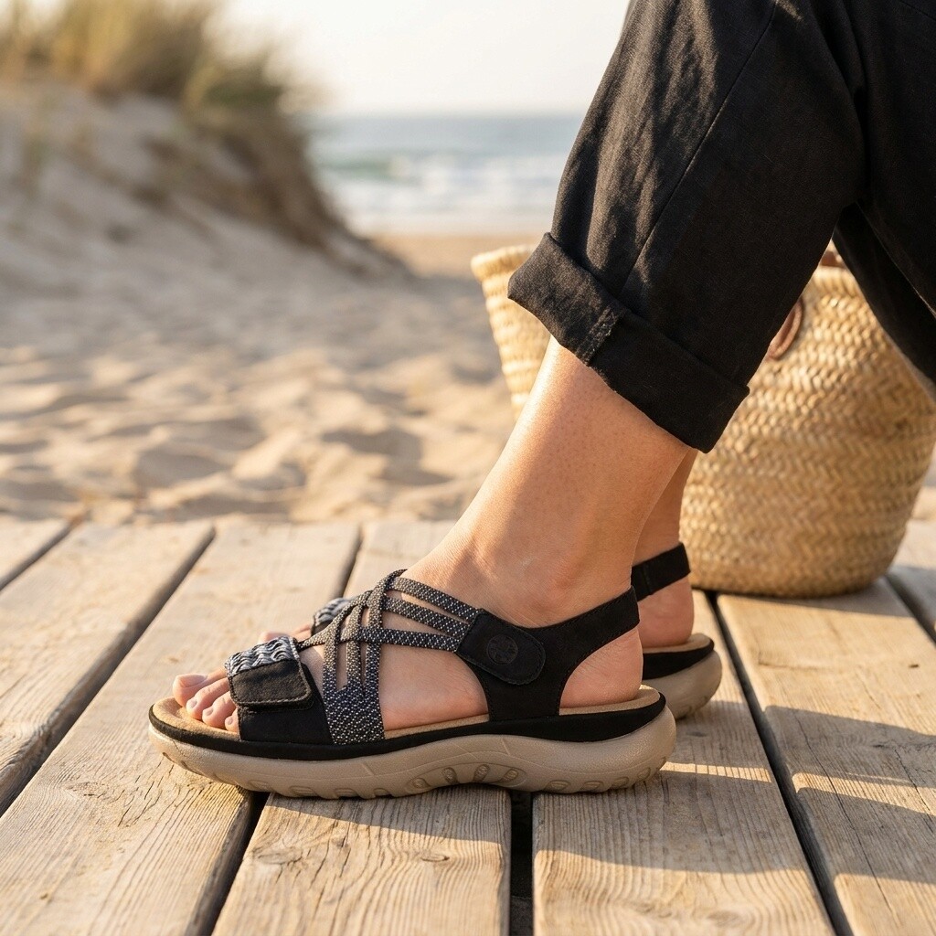 Rieker Rieker Sandalen F zwart Synthetisch