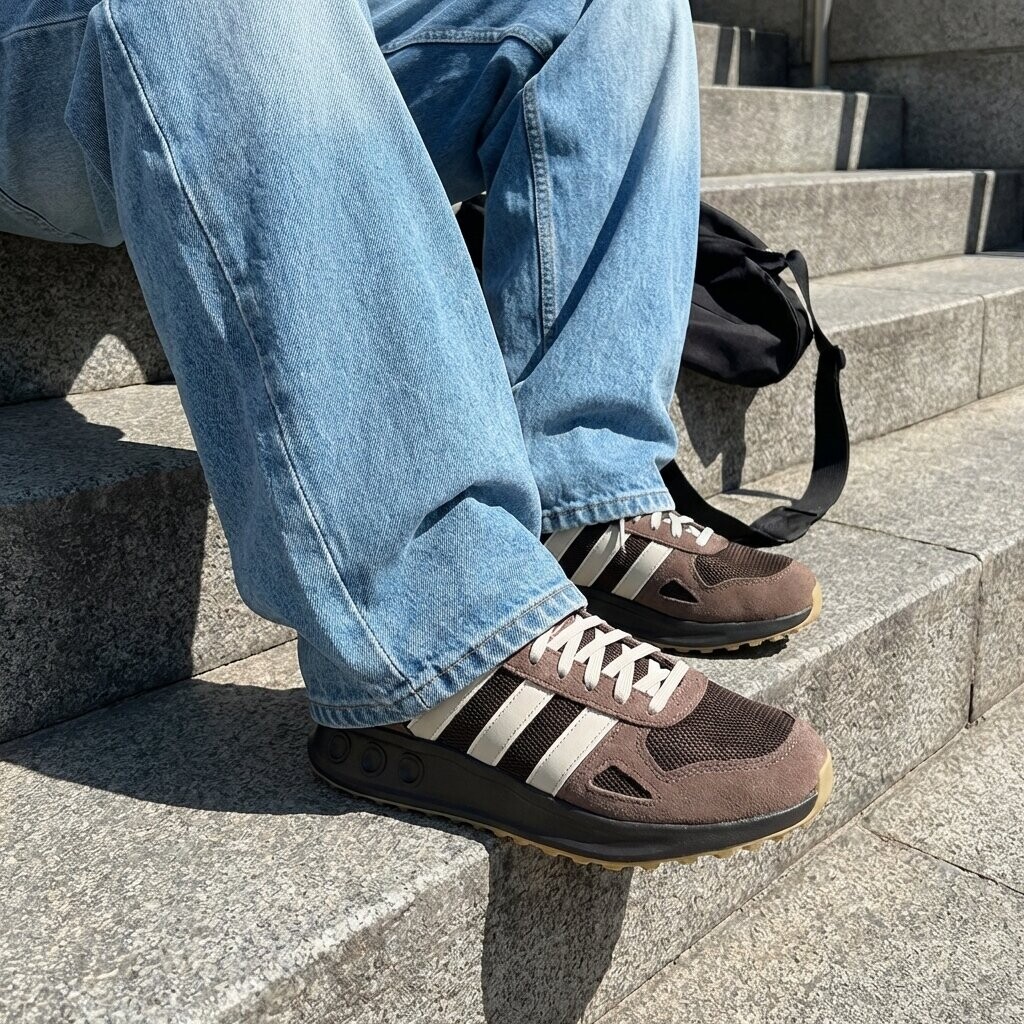 Adidas Adidas Run 84 Sneakers bruin Leer