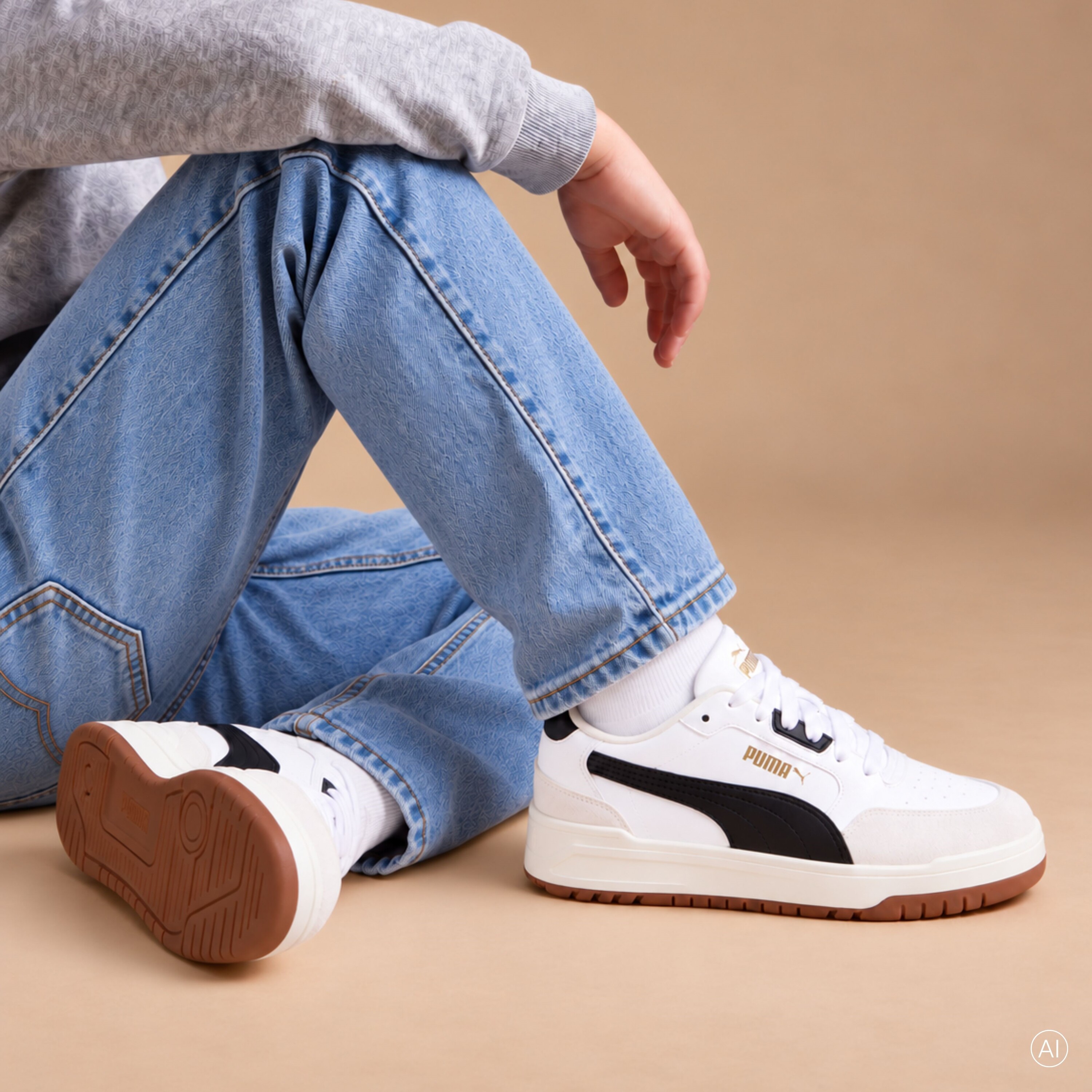 Puma Puma Shuffle Downtown Sneakers wit Syntetisch