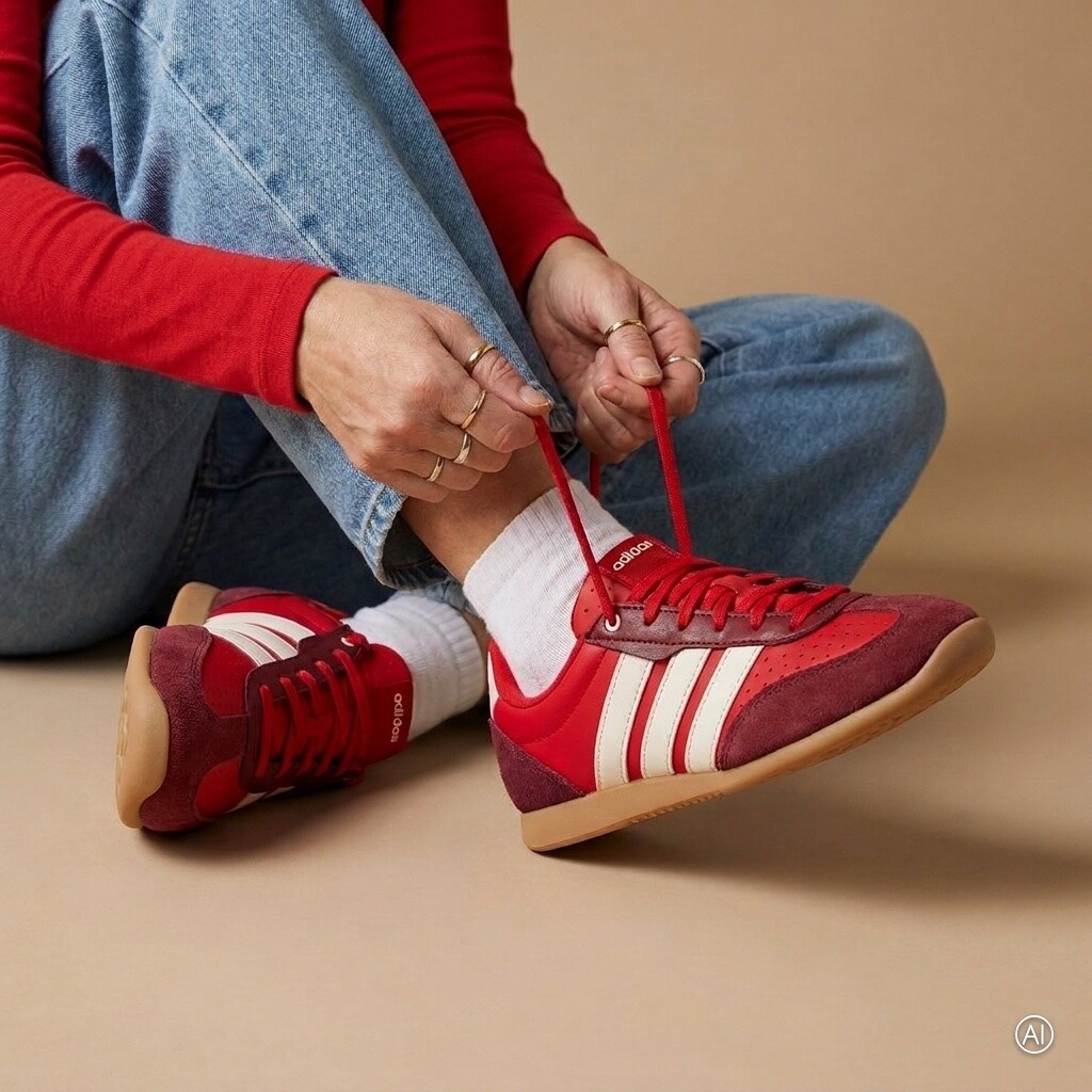 Adidas Adidas Barreda Lo Sneakers rood Synthetisch