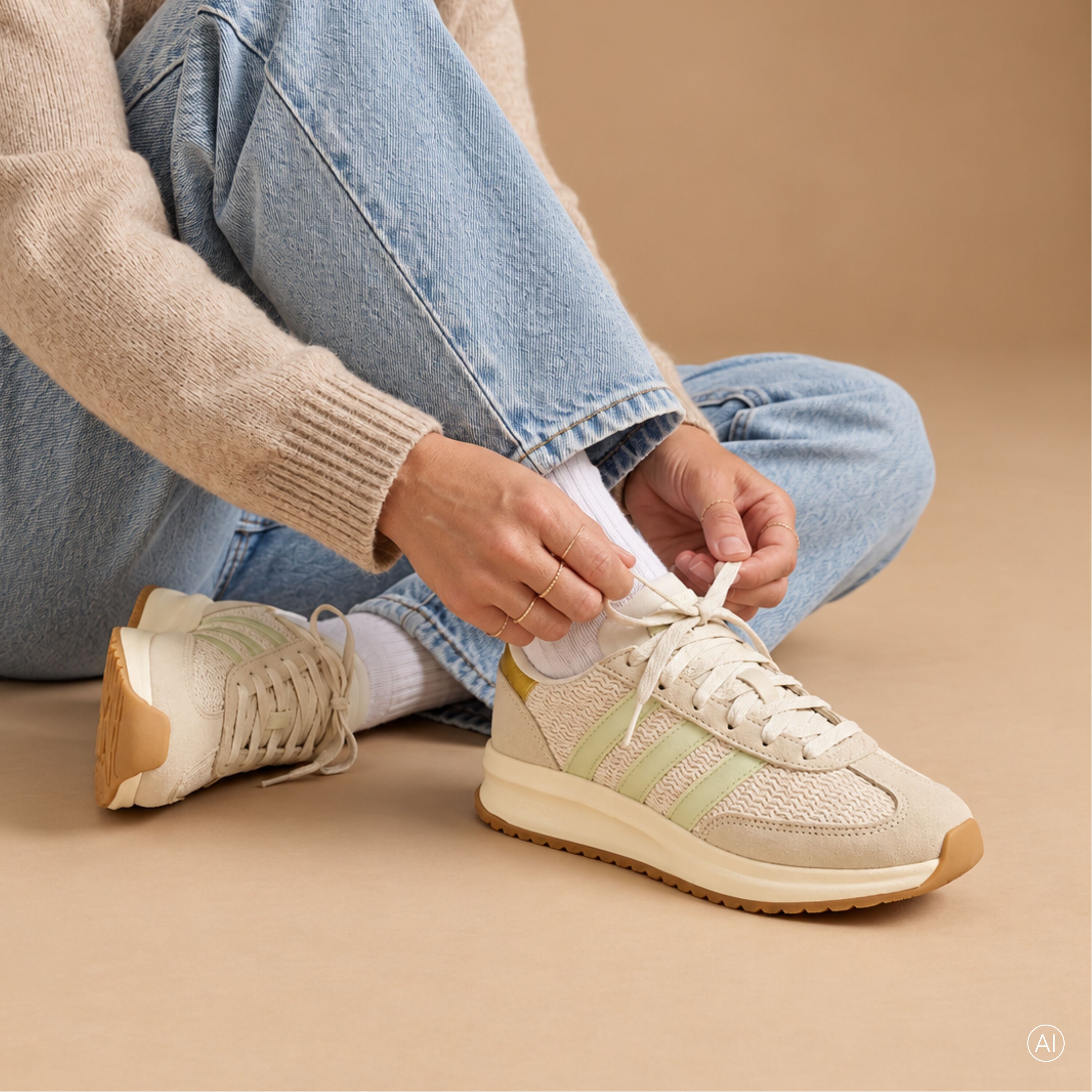 Adidas Adidas Run 70s 2.0 Sneakers beige Synthetisch