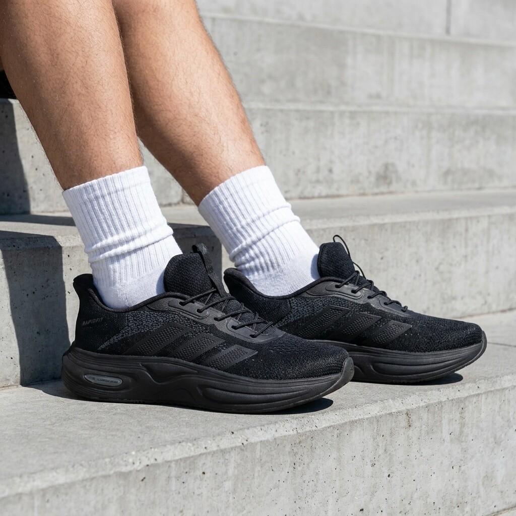 Adidas Adidas Cloudfoam Rapidfit Sneakers zwart