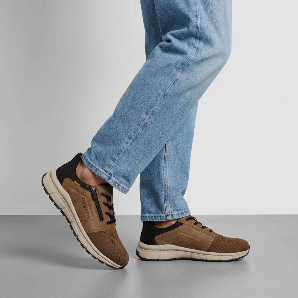 Bugatti Bugatti Sonic Exko Sneaker cognac Leer