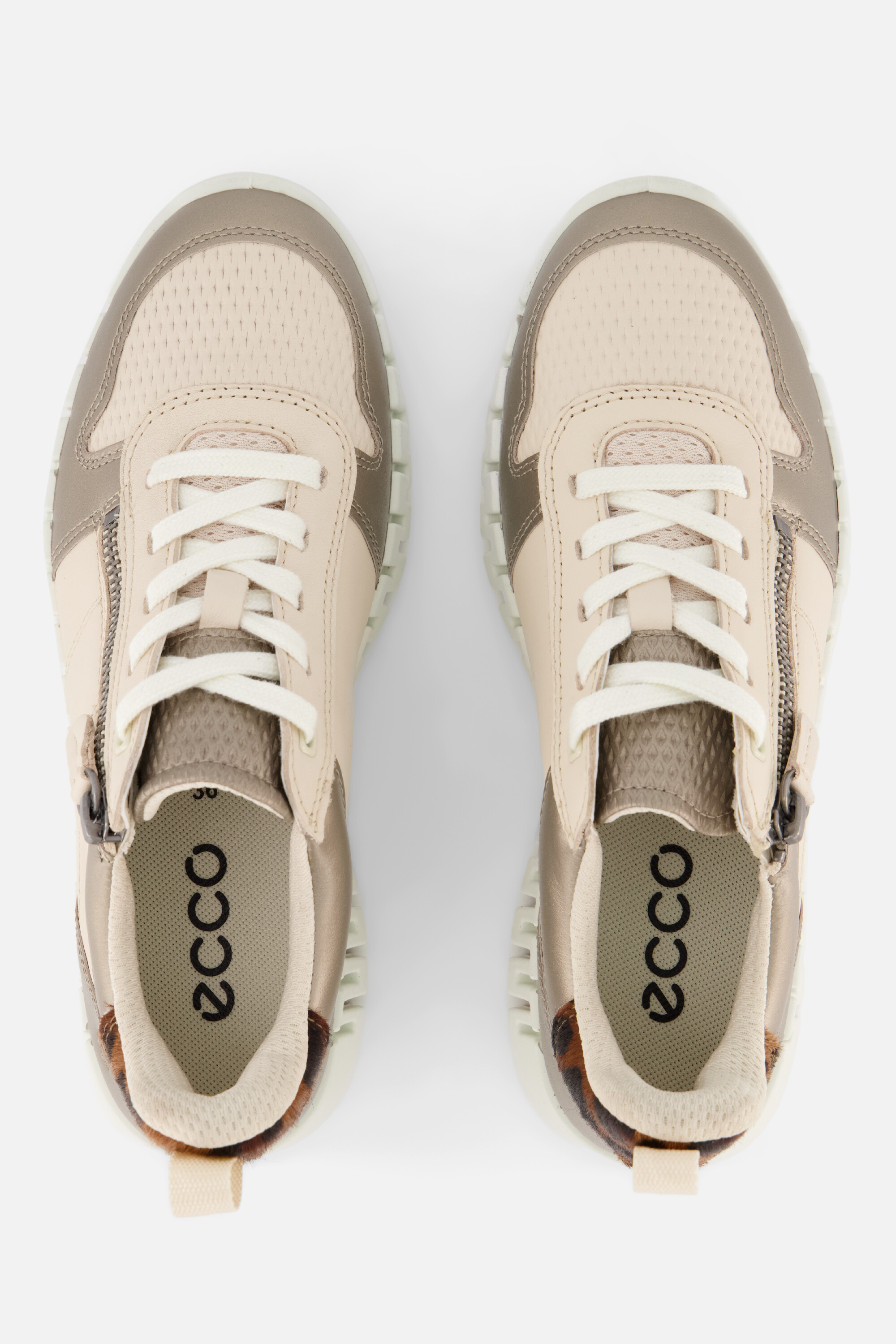 Ecco Gruuv Sneakers wit Leer, foto 4