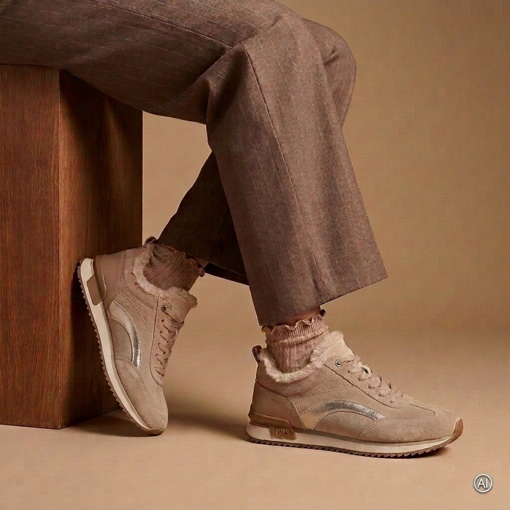 Gabor Gabor Sneakers Warm beige Leer