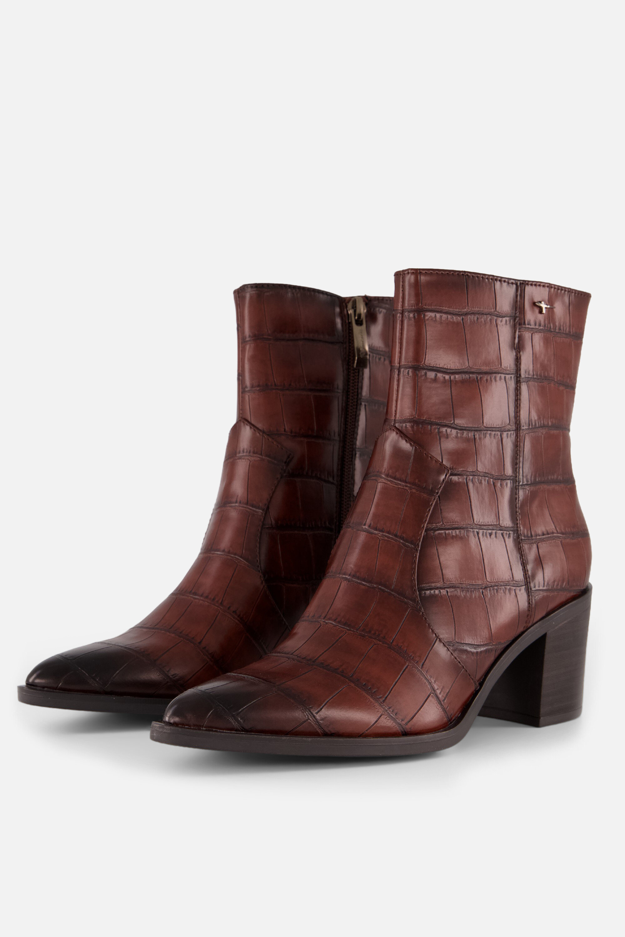 Tamaris Tamaris Enkellaarzen croco bruin