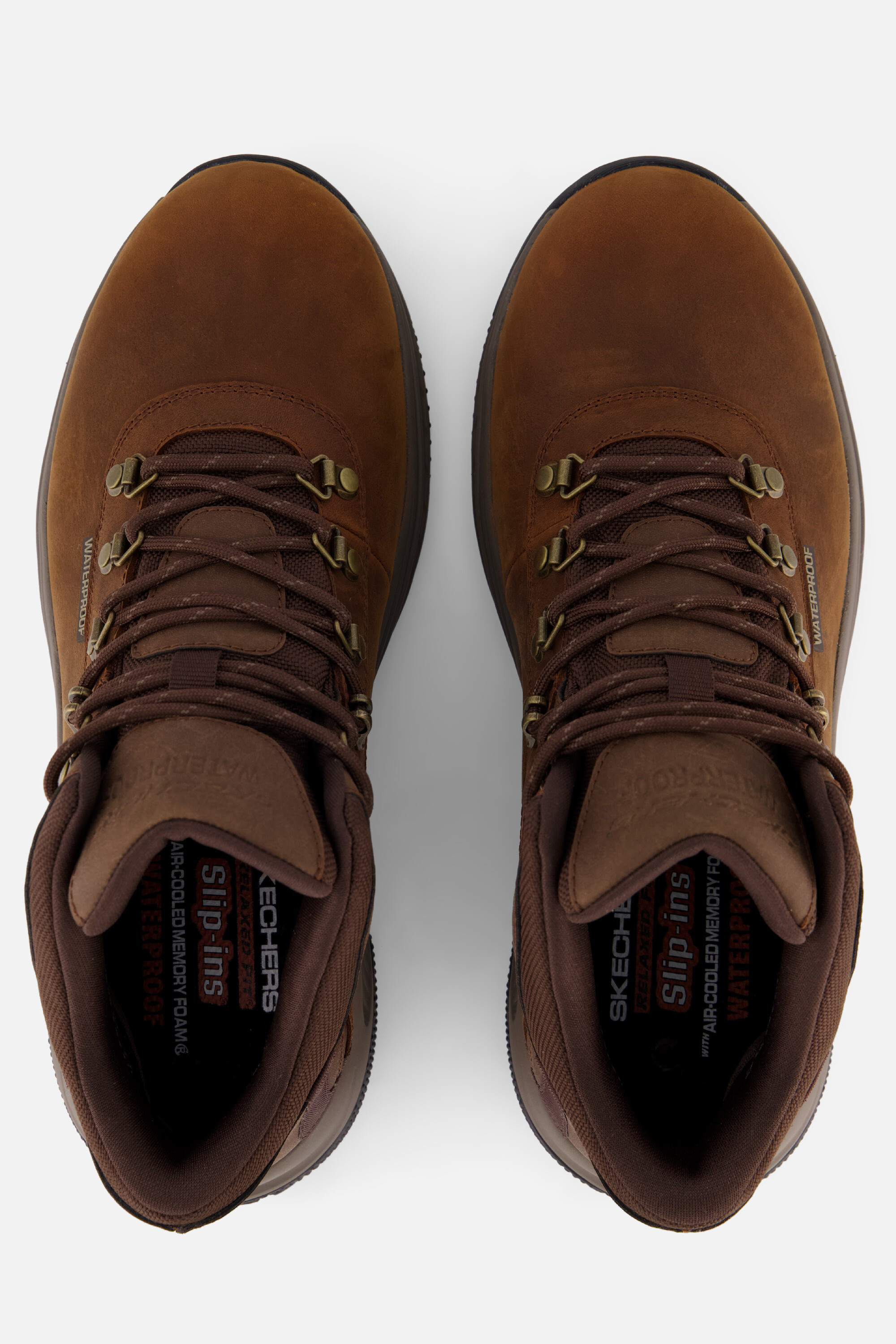 Skechers Slip-ins Relaxed Fit Veterschoenen bruin, foto 4